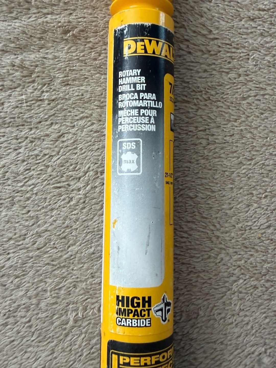 Dewalt SDS Max Rotary Hammer Drill Bit 7/8" x 21-1/2" DW5816 4