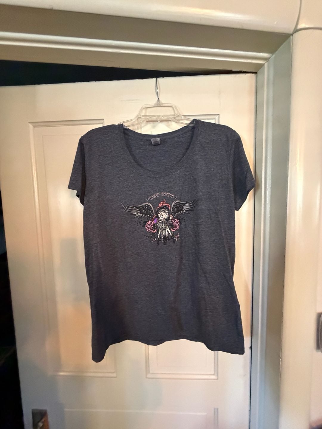 Gildan Betty Boop Love Hurts Graphic T-Shirt XL Dark Gray 2