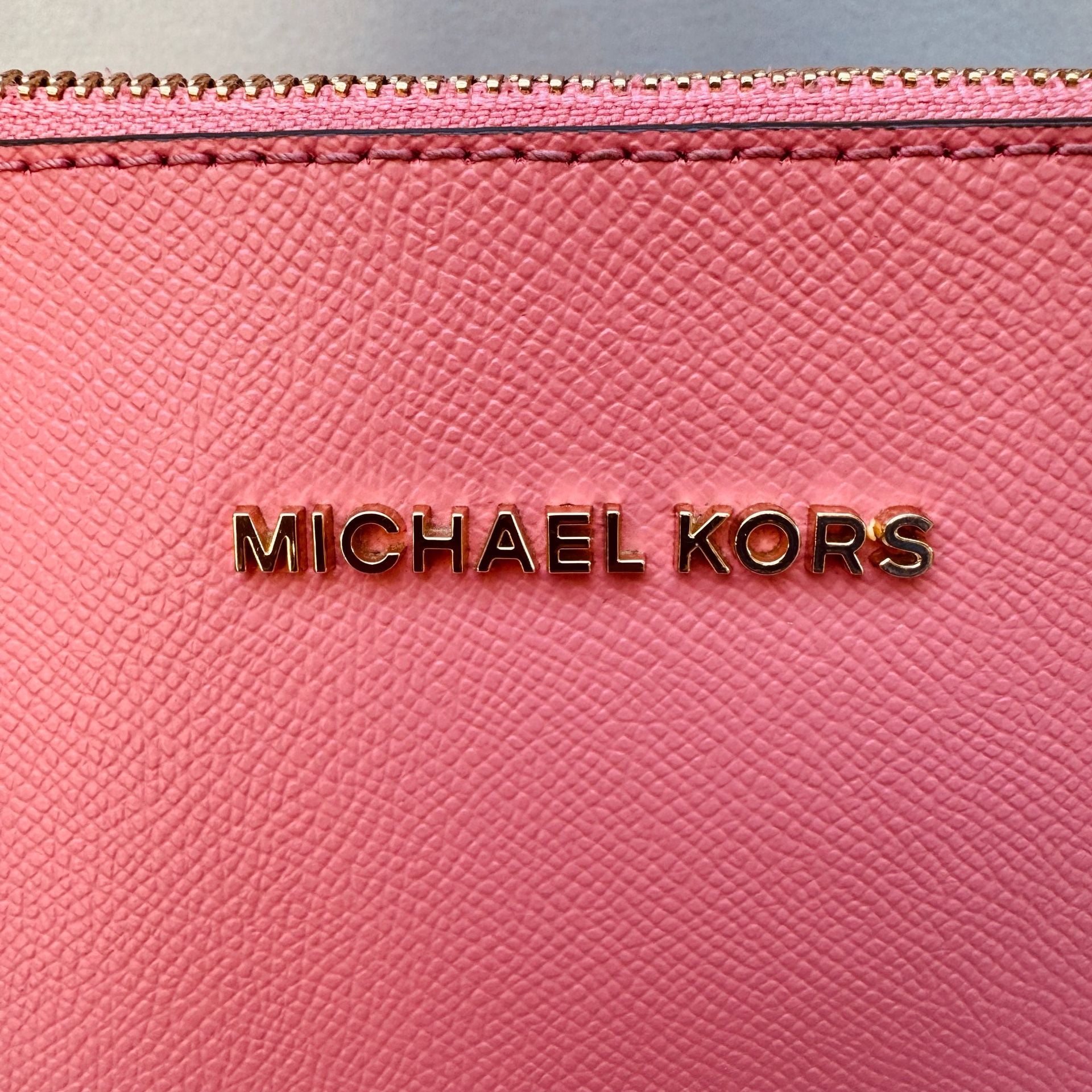 Michael Kors Saffiano Leather Coral Pink Tote Bag 7