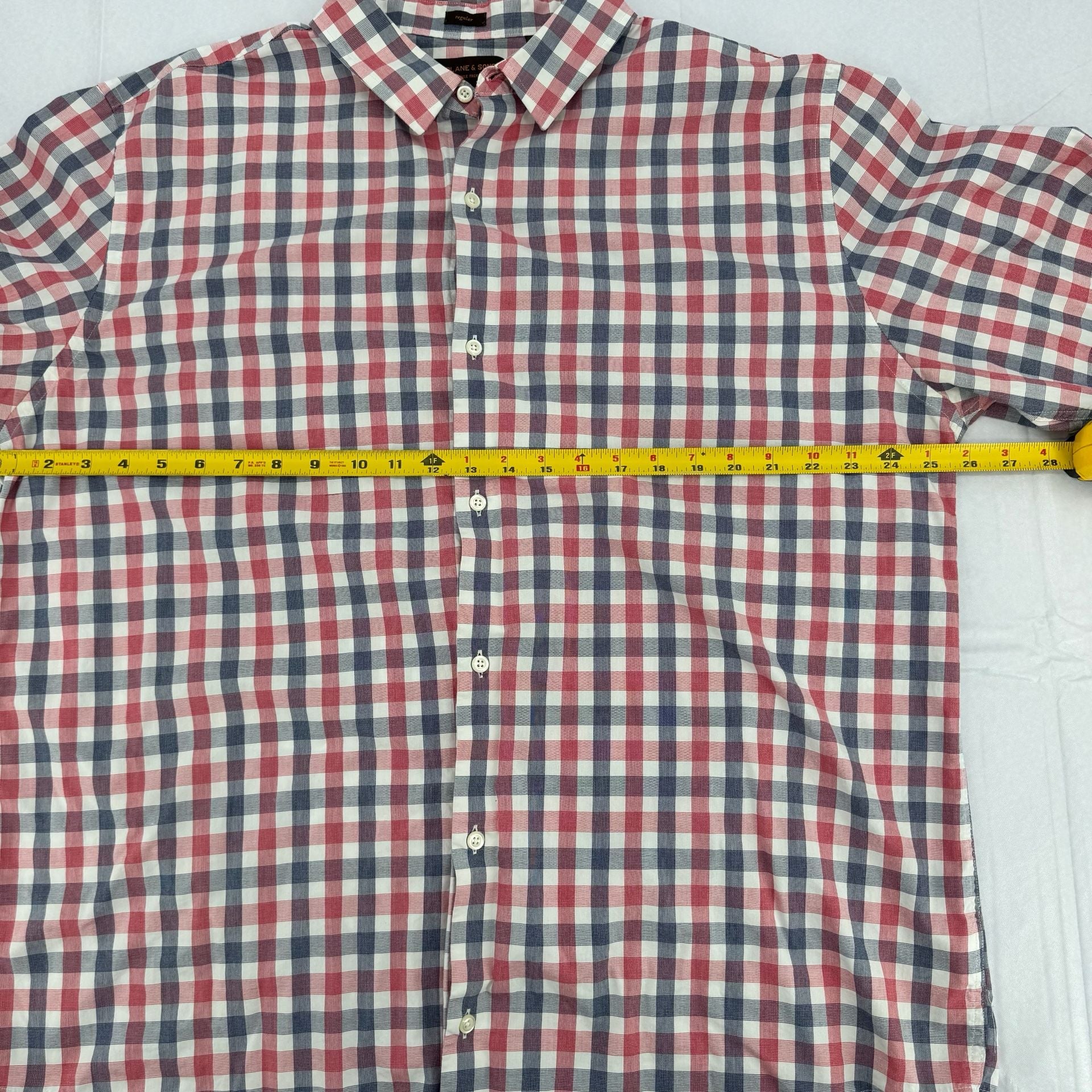 Fairlane & Sons Plaid Long Sleeve Button Down Shirt Size 2XL 4