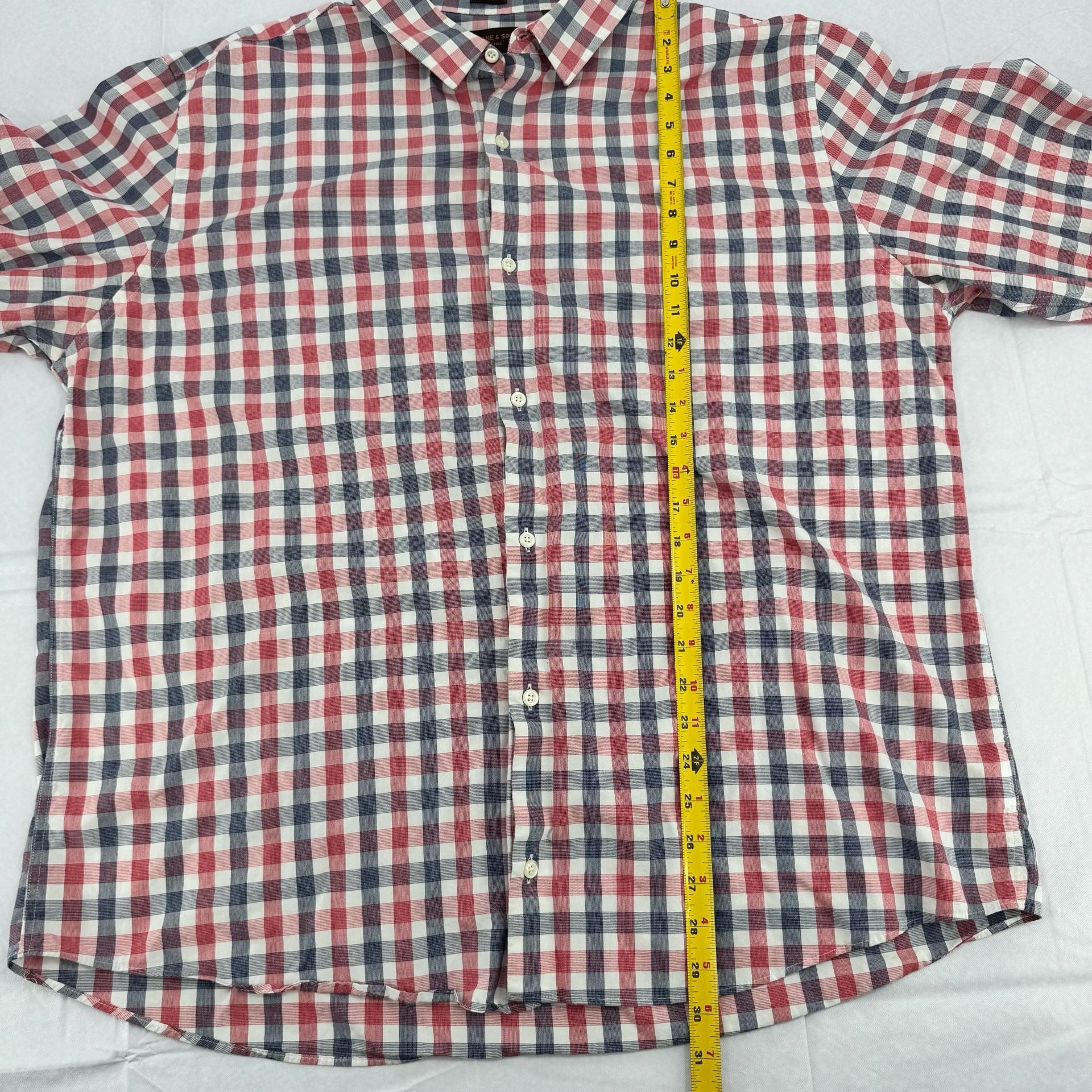 Fairlane & Sons Plaid Long Sleeve Button Down Shirt Size 2XL 5