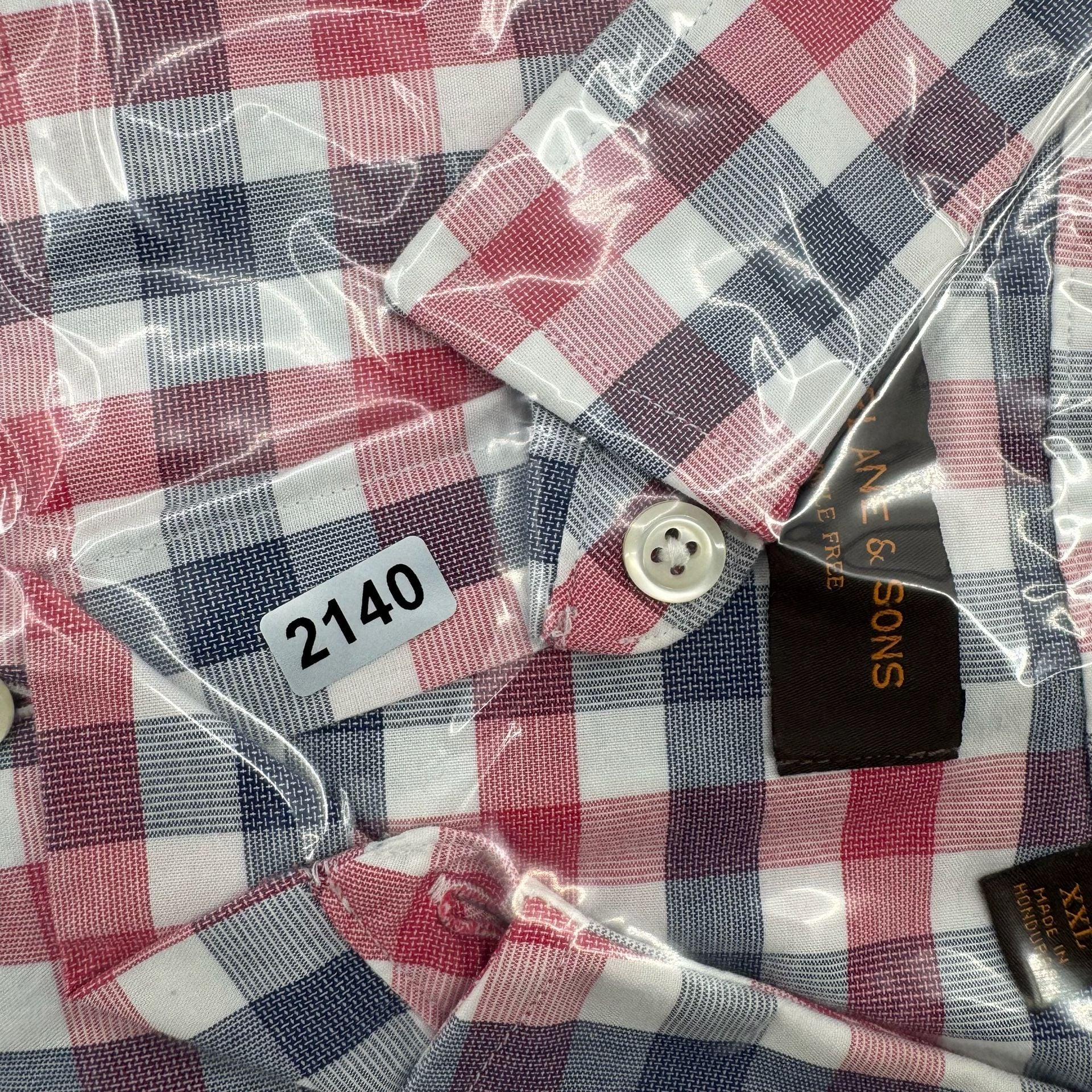 Fairlane & Sons Plaid Long Sleeve Button Down Shirt Size 2XL 6