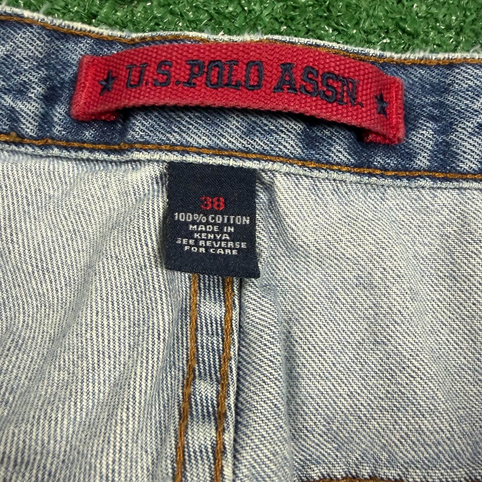 U.S. Polo Assn. Denim Shorts Size 38 Distressed Blue 7