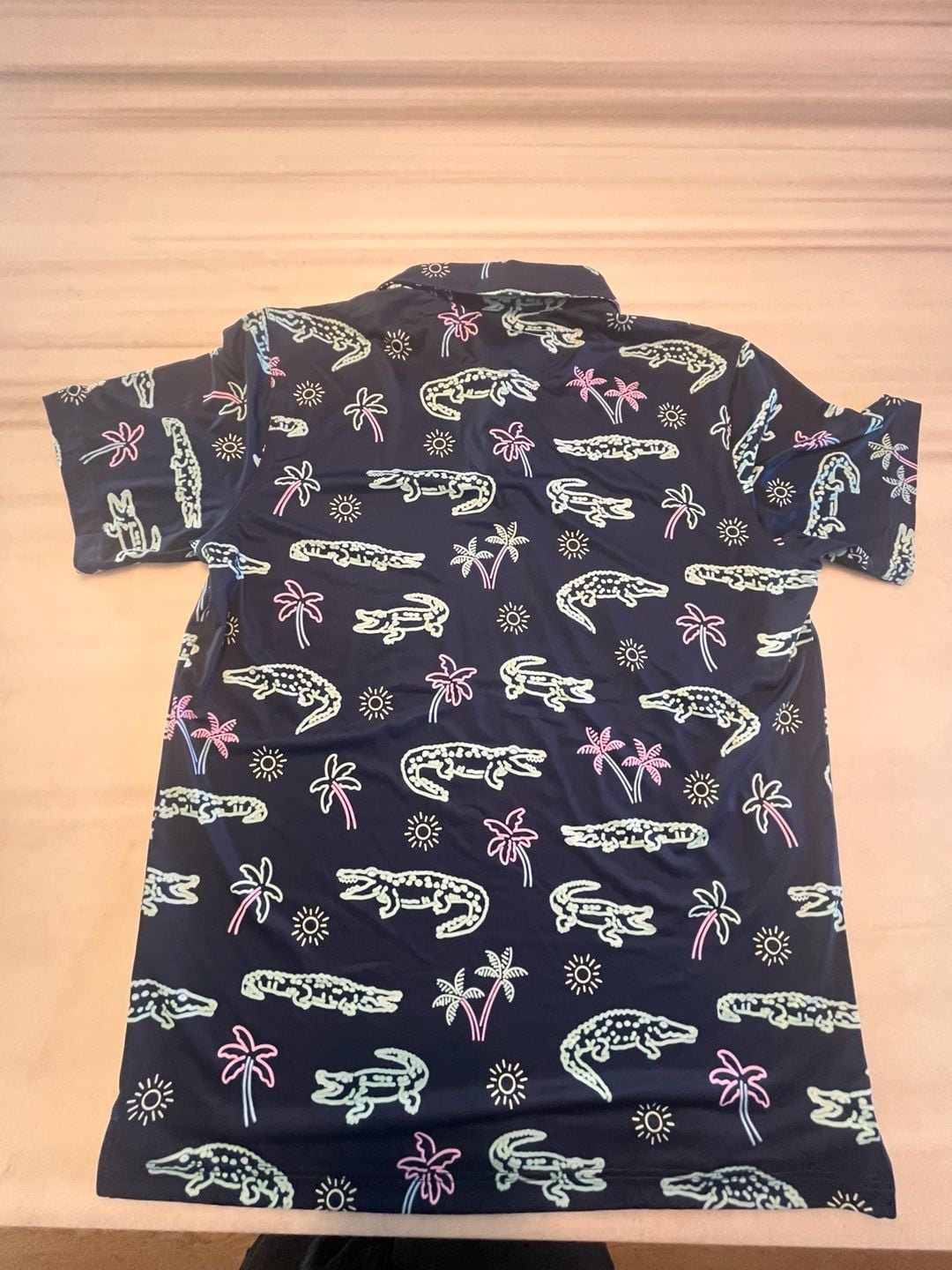 Chubbies The Neon Glades Performance Polo Size XXL Blue Alligator Print 6