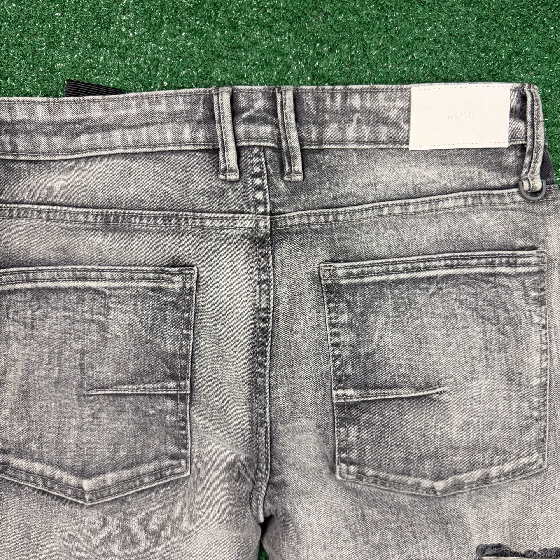 KDNK Distressed Slim Jeans Size 30 Gray Acid Wash Denim 5