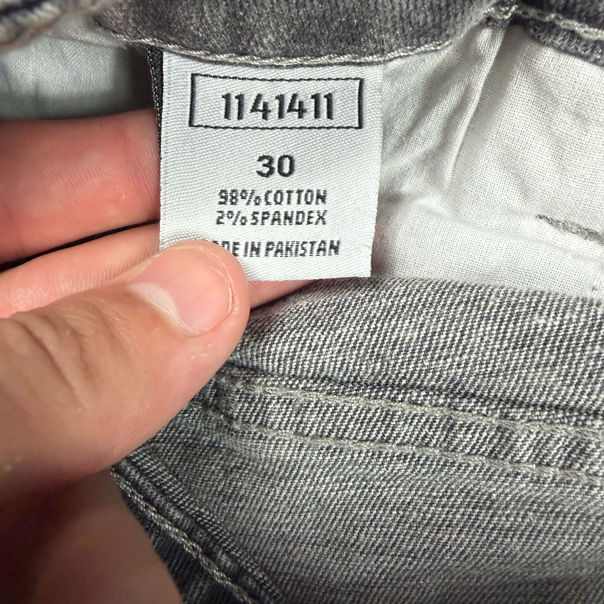 KDNK Distressed Slim Jeans Size 30 Gray Acid Wash Denim 6