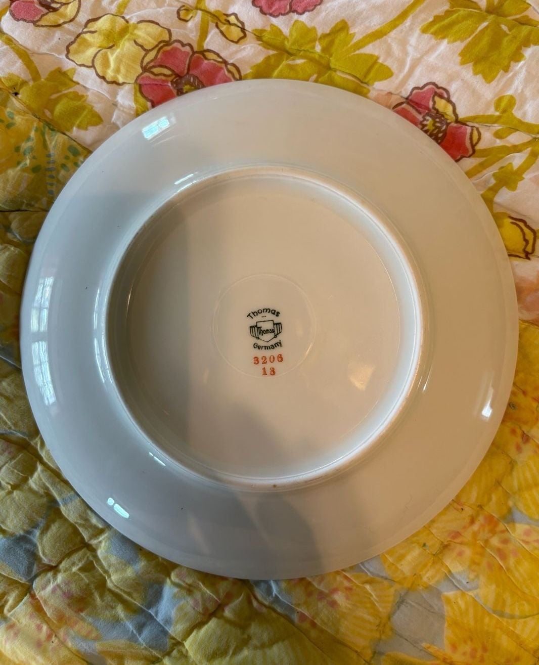 EUC Thomas Germany Porcelain Fruit Dessert Plates Set of 6 Vintage Gold Trim 17