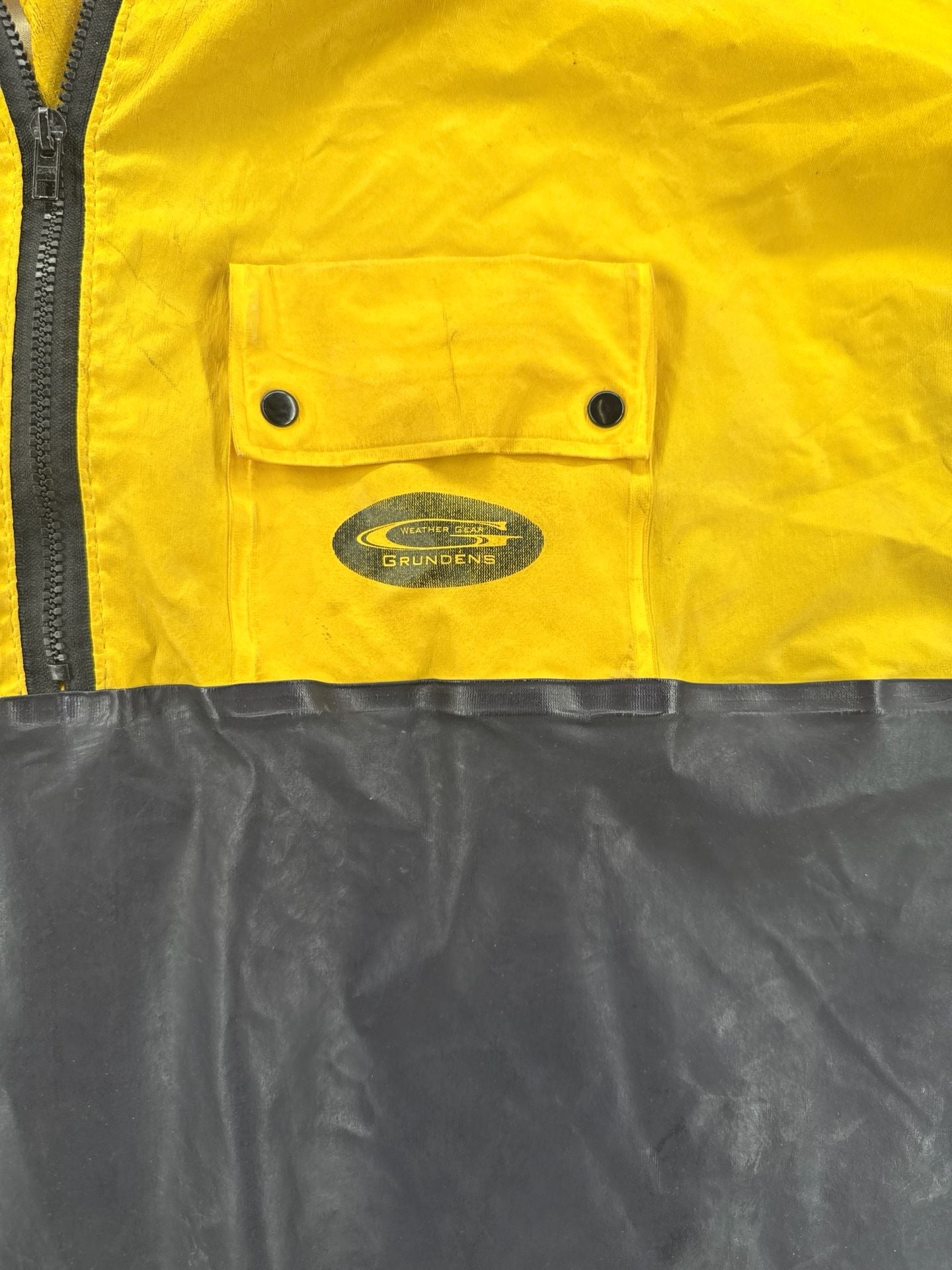 Grundens Weather Gear Rain Jacket Yellow Black 3