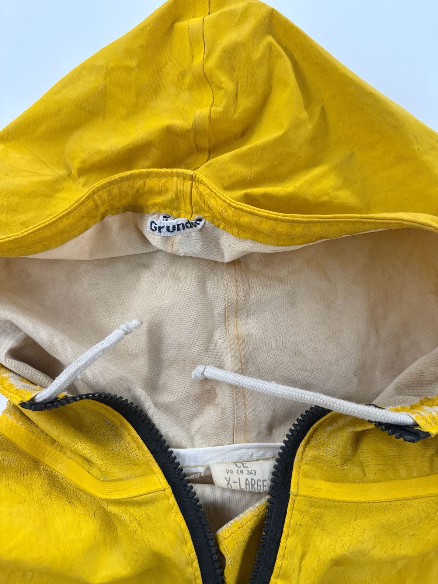 Grundens Weather Gear Rain Jacket Yellow Black 5