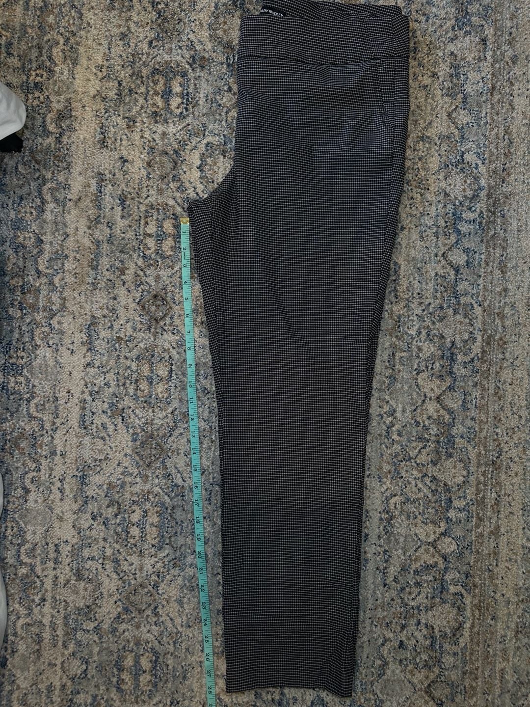 Hilary Radley Pull-On Pants Size XL Black White Houndstooth Slim Ankle 5