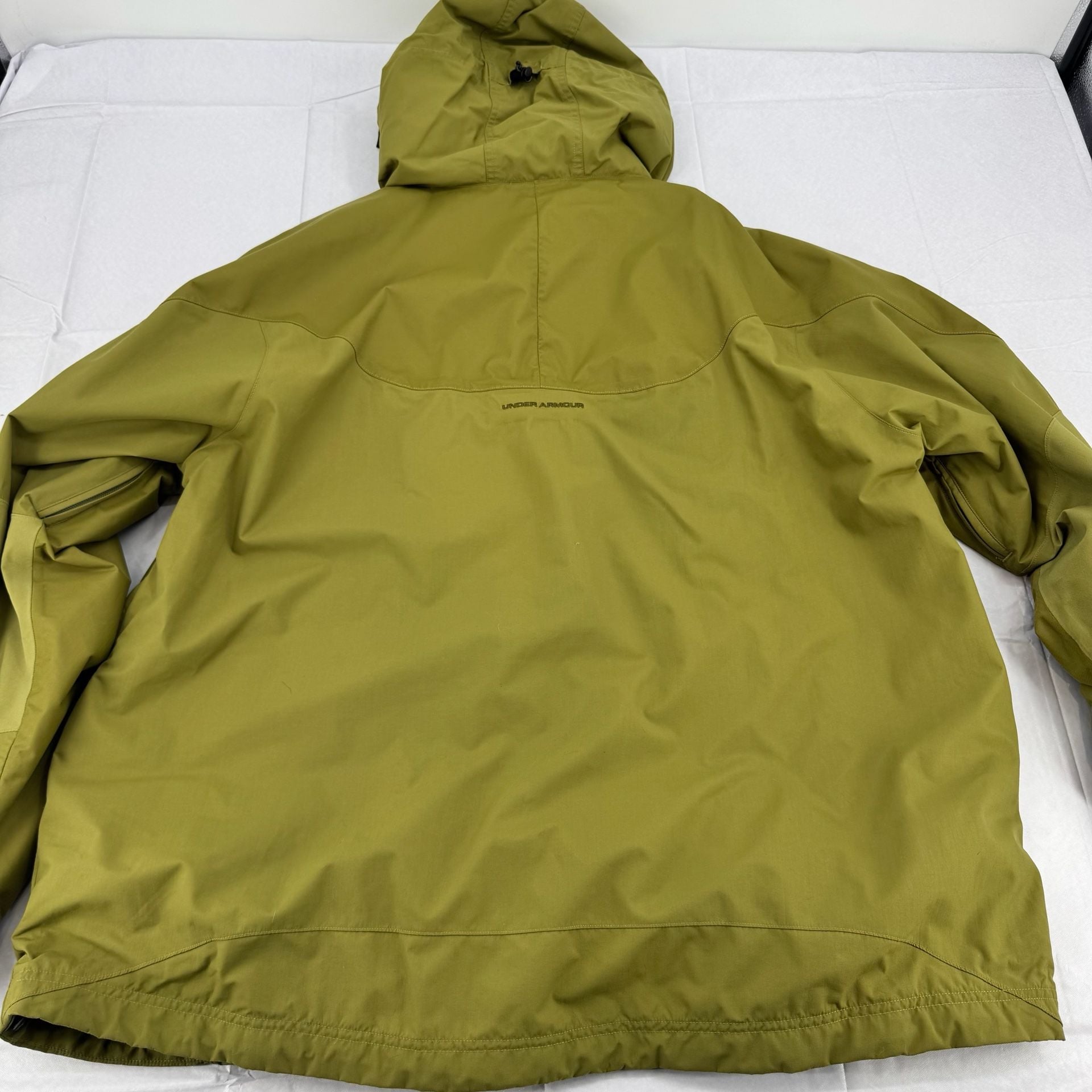 Under Armour Performance Hooded Jacket Olive Green Nylon Gorpcore size XXL 7