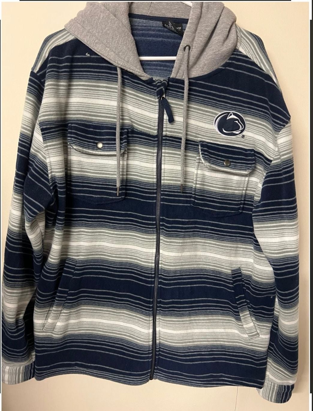 Colosseum Penn State Nittany Lions Full Zip Fleece Hoodie XL 2
