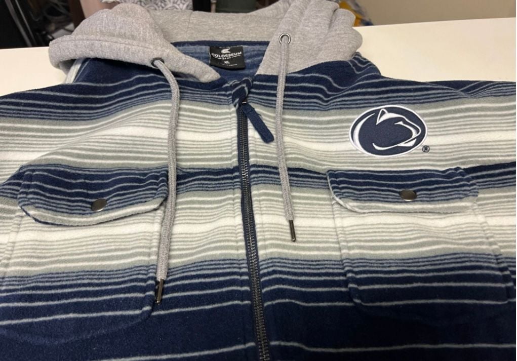 Colosseum Penn State Nittany Lions Full Zip Fleece Hoodie XL 5