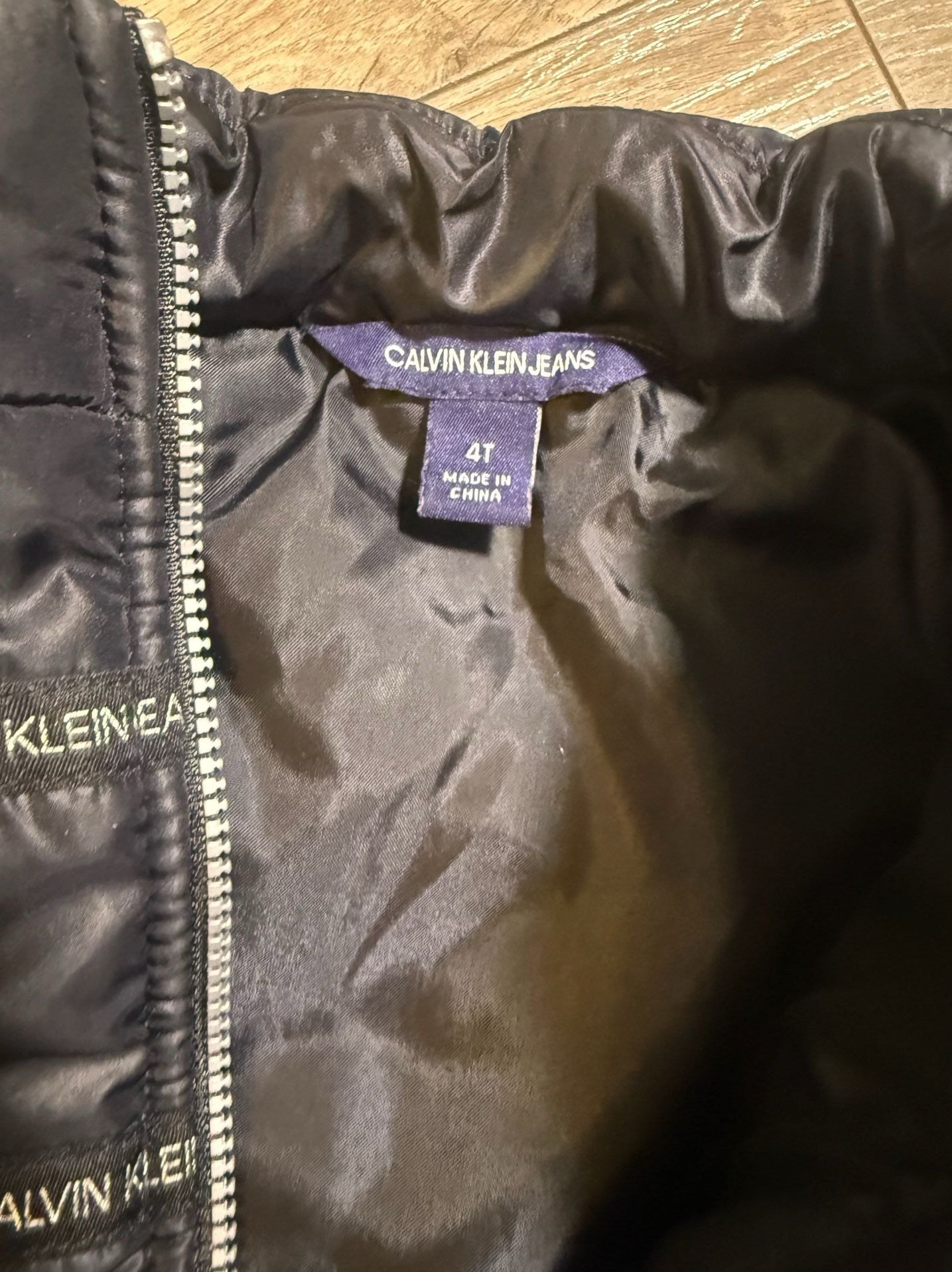 Kids Calvin Klein Jeans Puffer Vest Black Size 4T 5