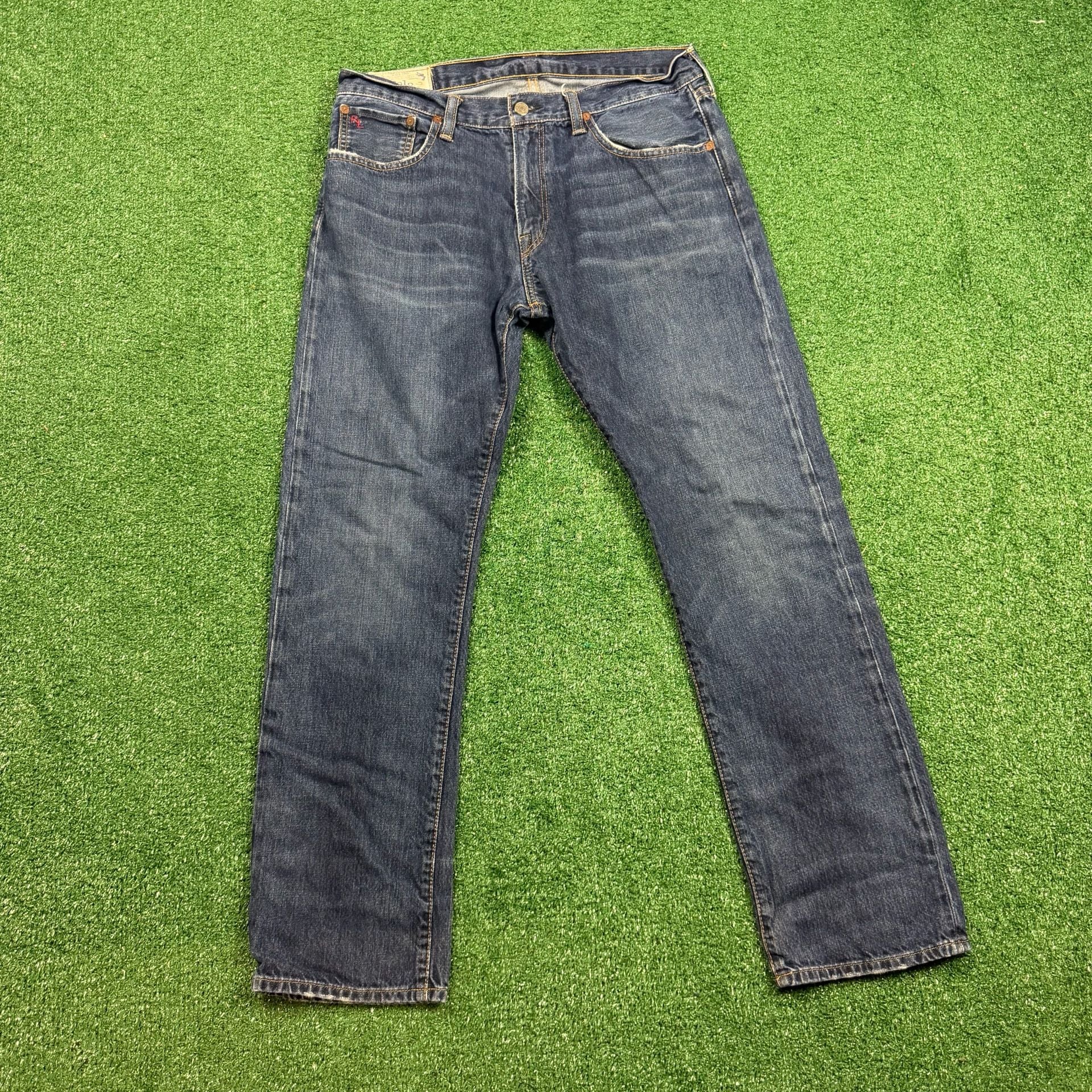 Polo Ralph Lauren Authentic Dungarees Jeans 33x32 Straight Blue 2