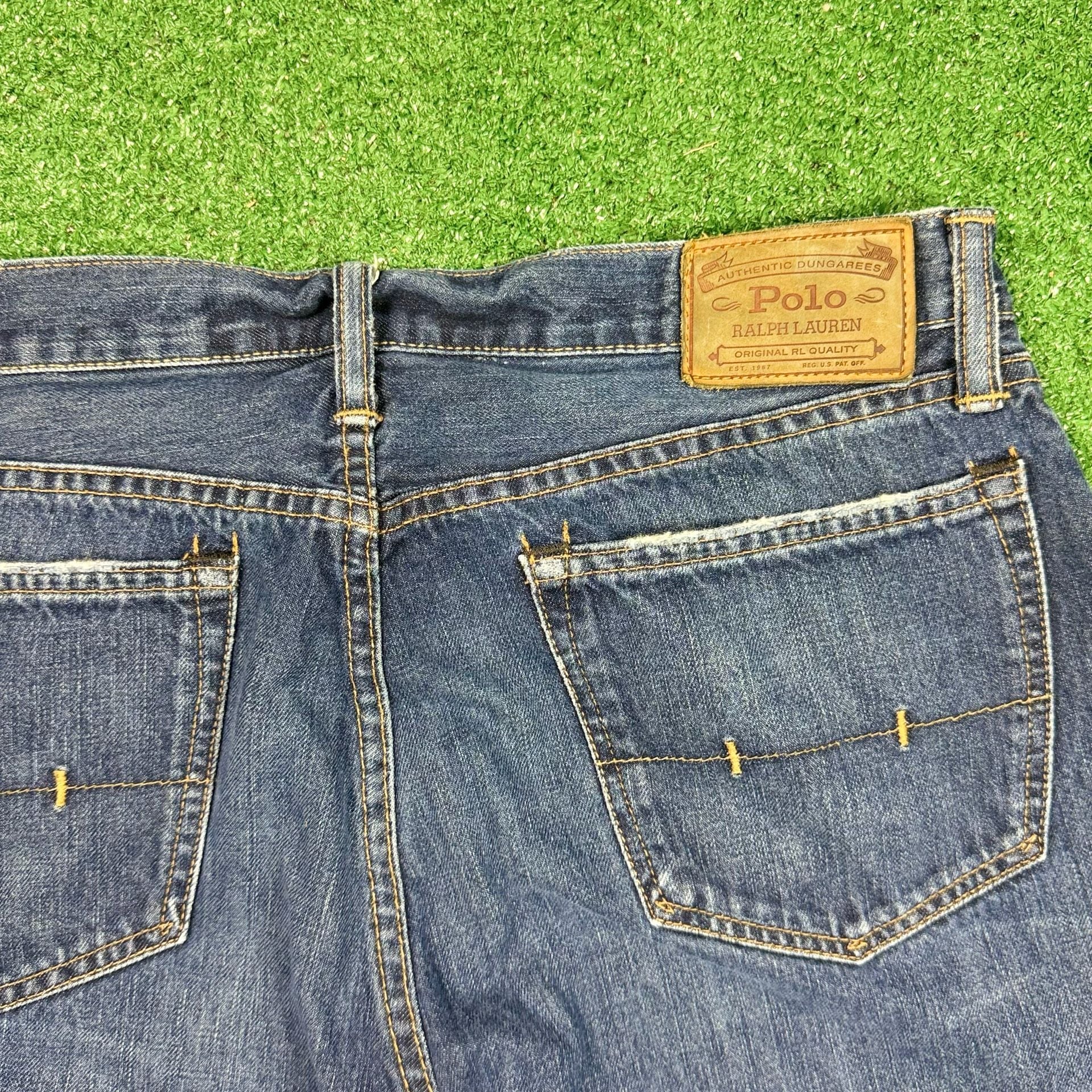 Polo Ralph Lauren Authentic Dungarees Jeans 33x32 Straight Blue 6