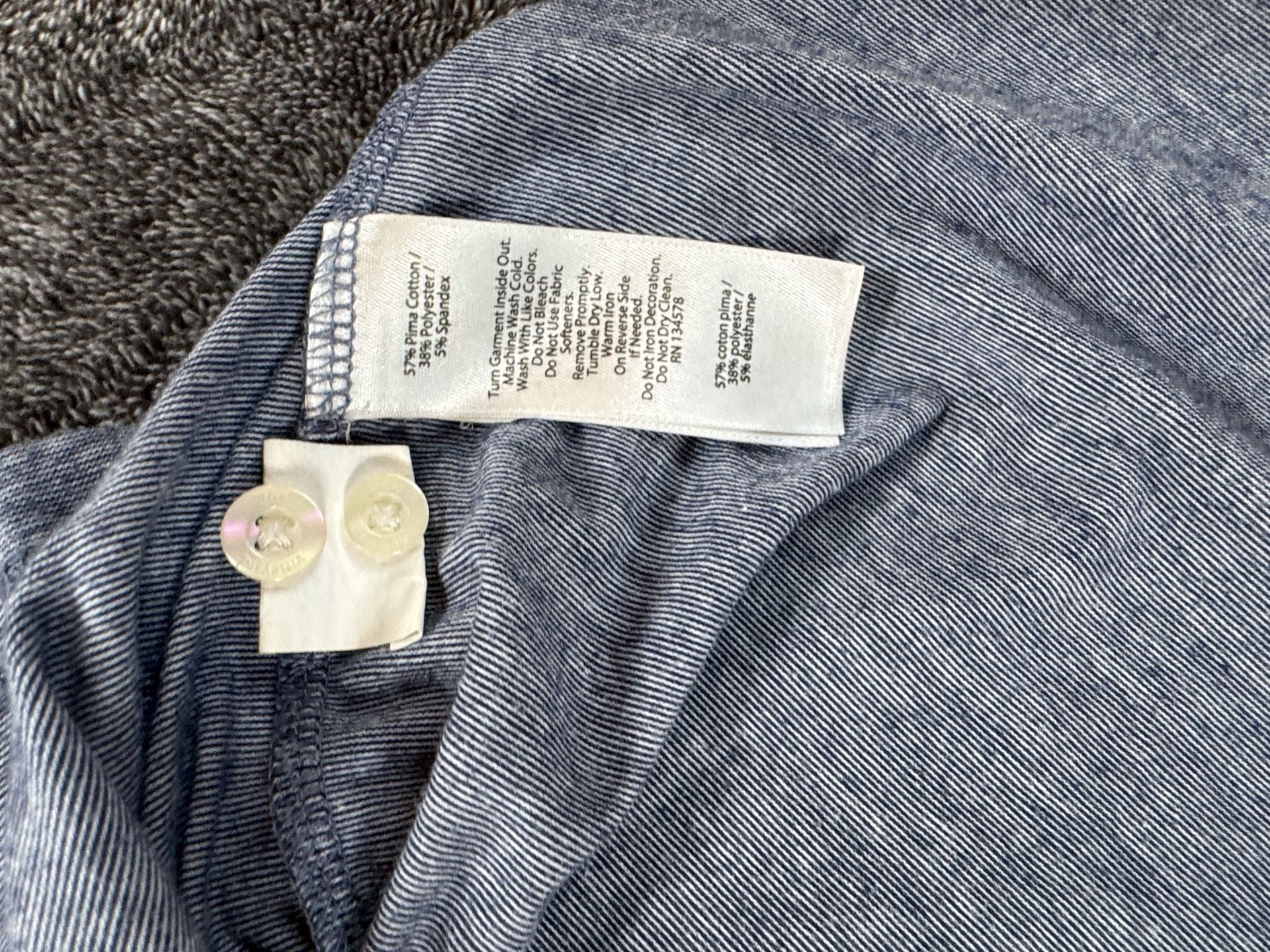 Vineyard Vines Edgartown Polo Size L Blue Heather Pocket 8