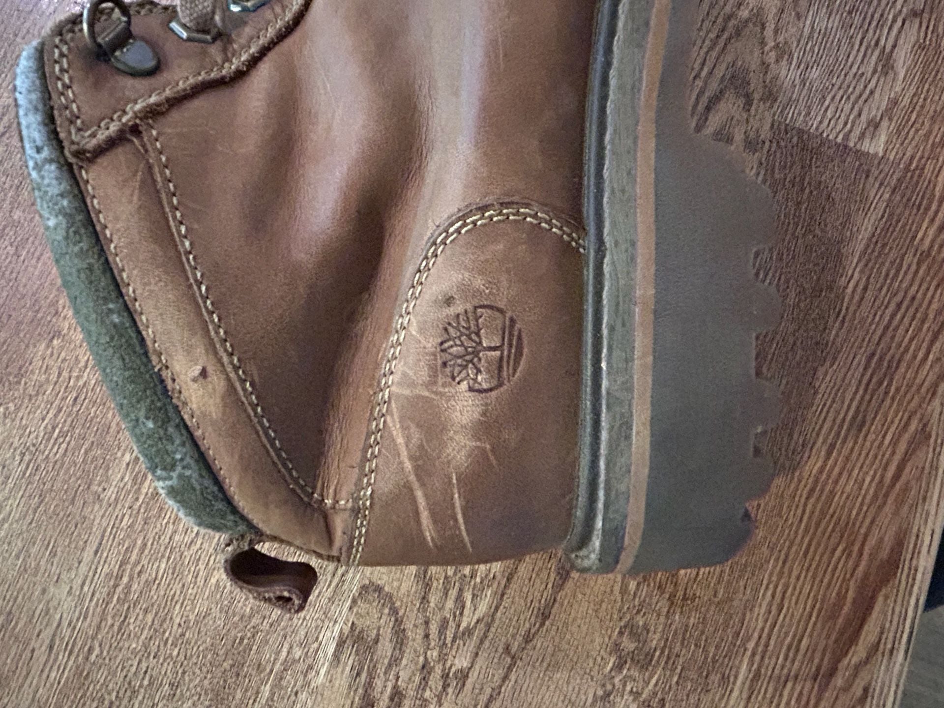 Timberland Boots Size 12M Brown Leather Moc Toe 5