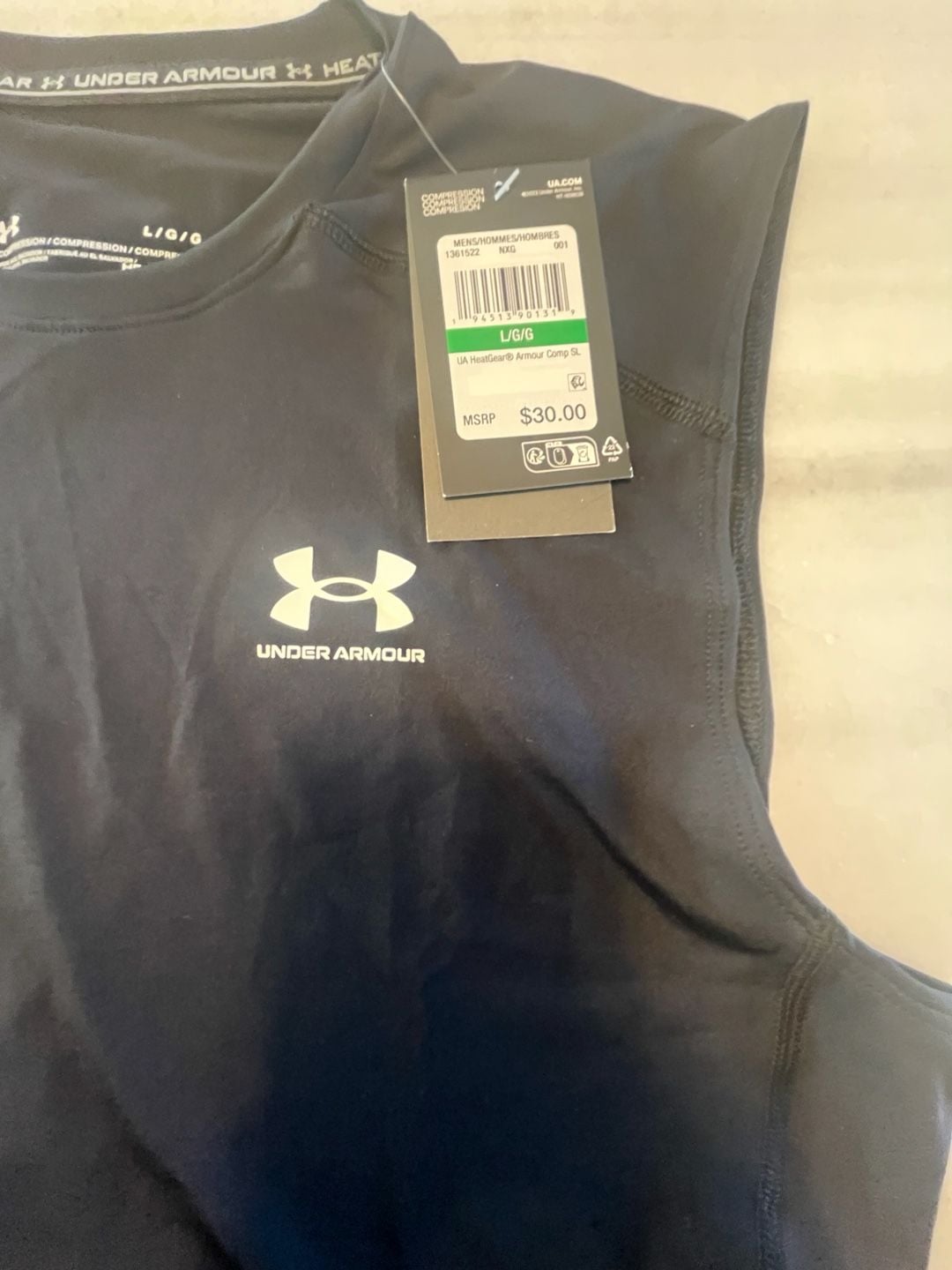 Under Armour HeatGear Armour Comp SL Size L Black Compression Tank Top 3