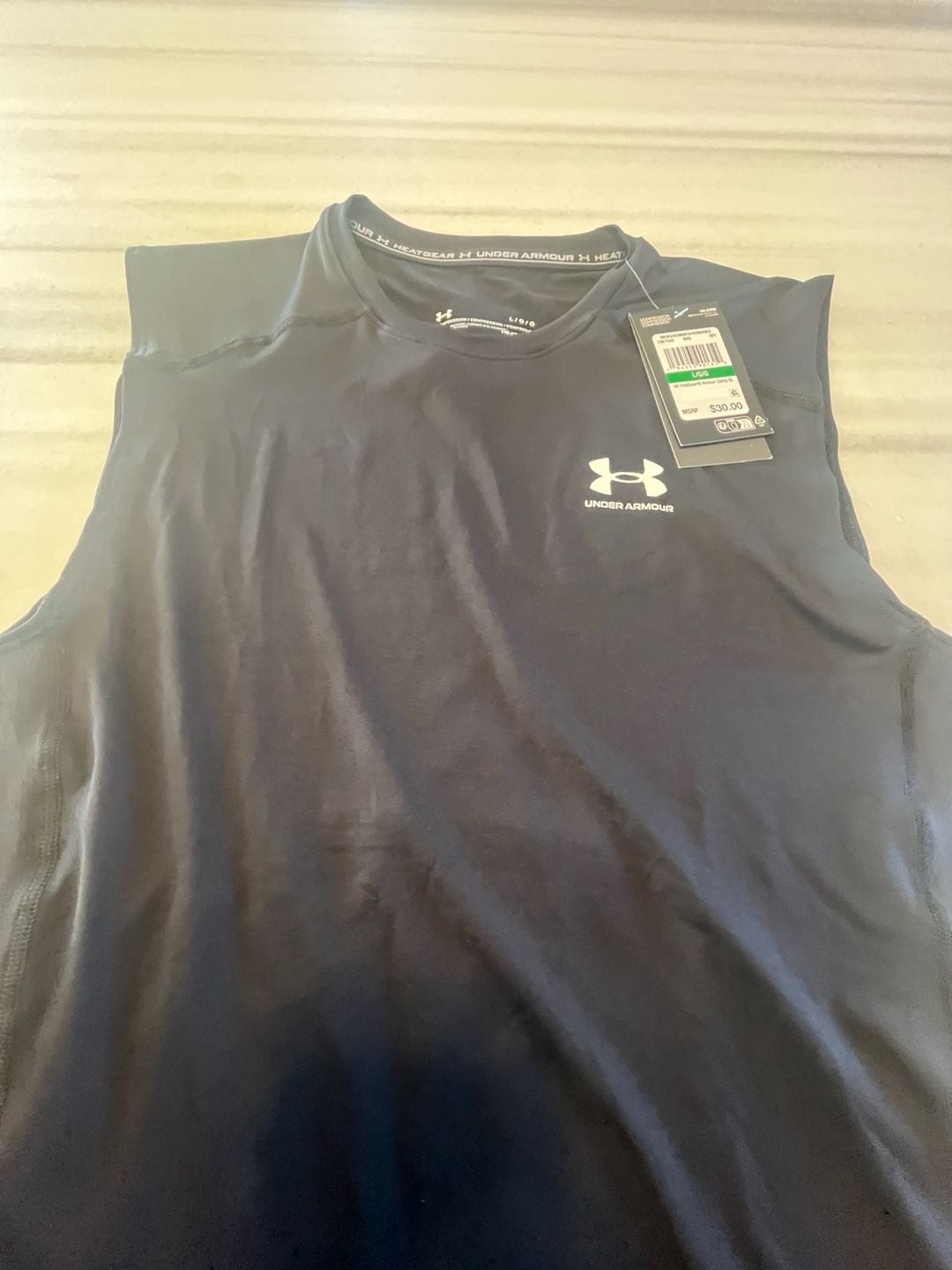Under Armour HeatGear Armour Comp SL Size L Black Compression Tank Top 5
