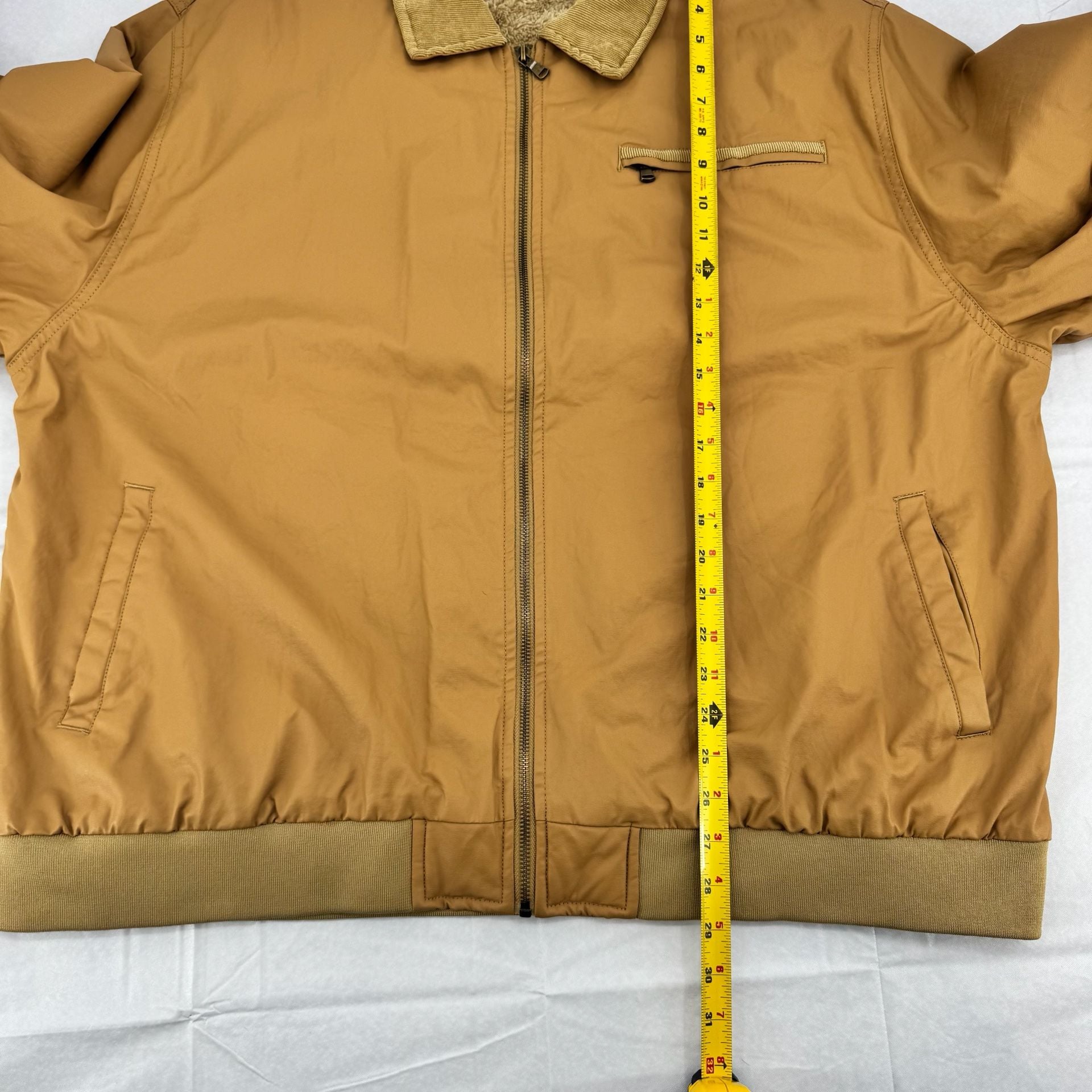 Brown Bomber Workwear Jacket US/2XL Faux Shearling Corduroy Collar 7