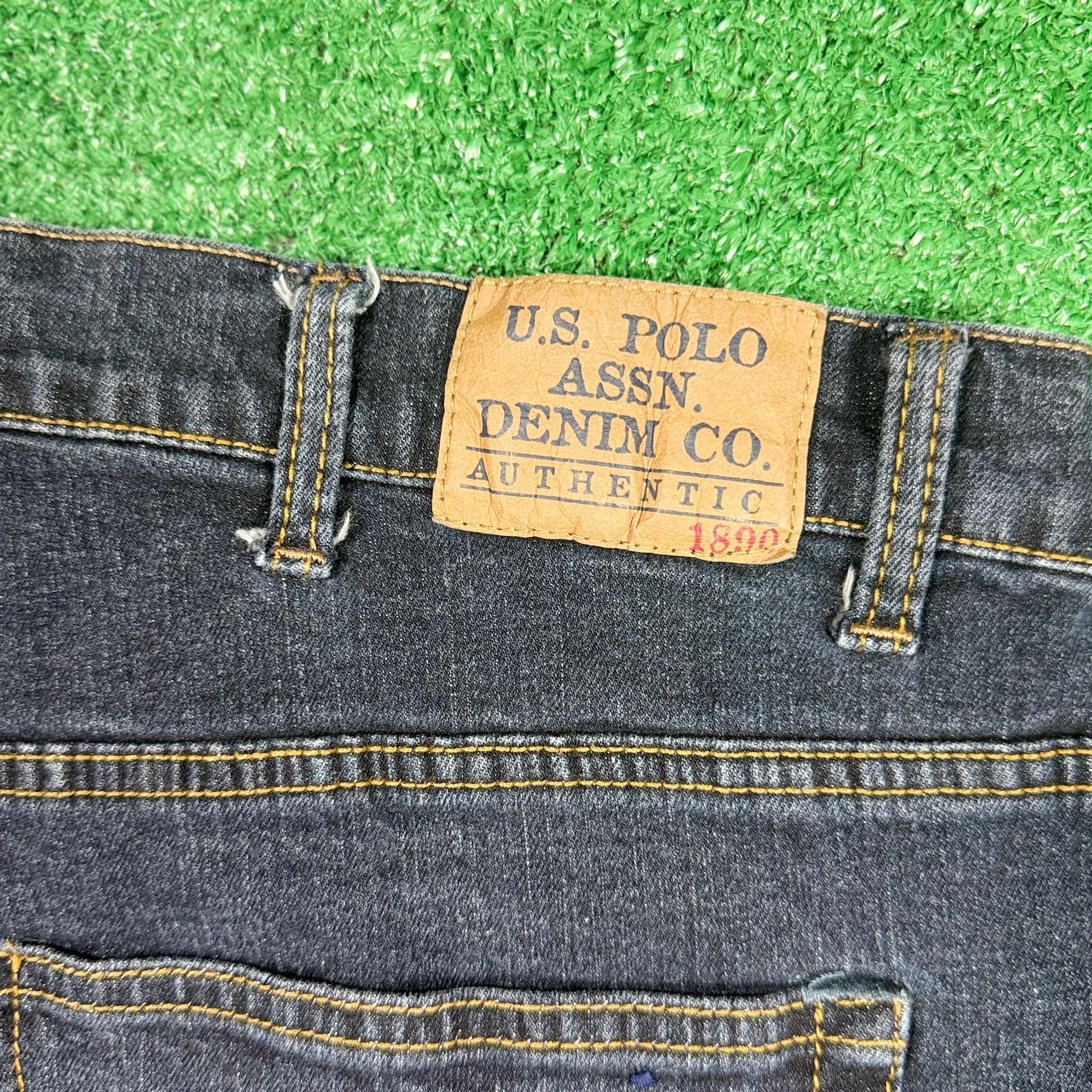 U.S. Polo Assn. Denim Co. Straight Jeans 38x32 Black Activate Stretch 6