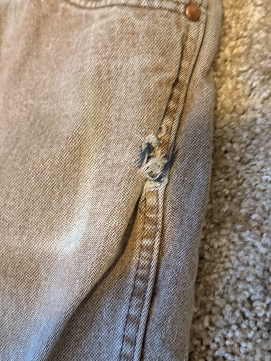 Wrangler Straight Leg Jeans 30x34 Brown 3