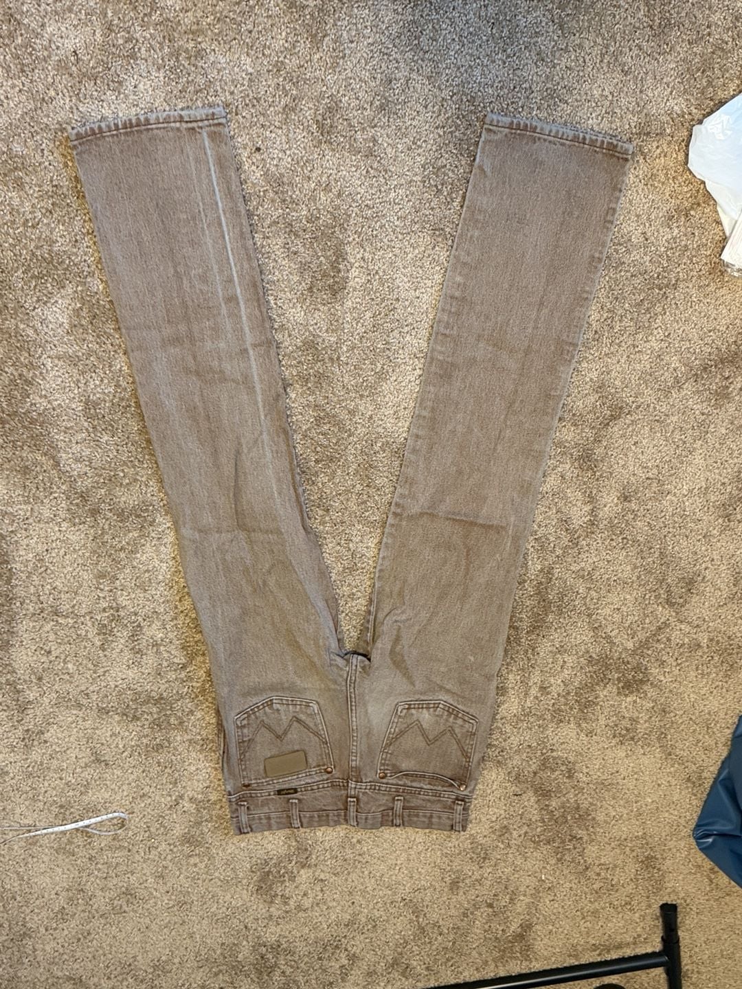 Wrangler Straight Leg Jeans 30x34 Brown 5