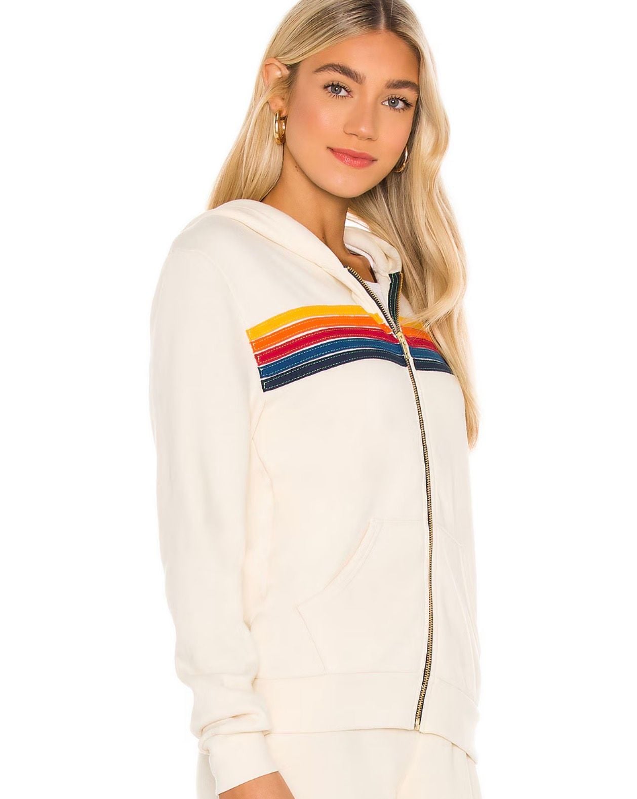 Aviator Nation 5 Stripe Zip Hoodie 2