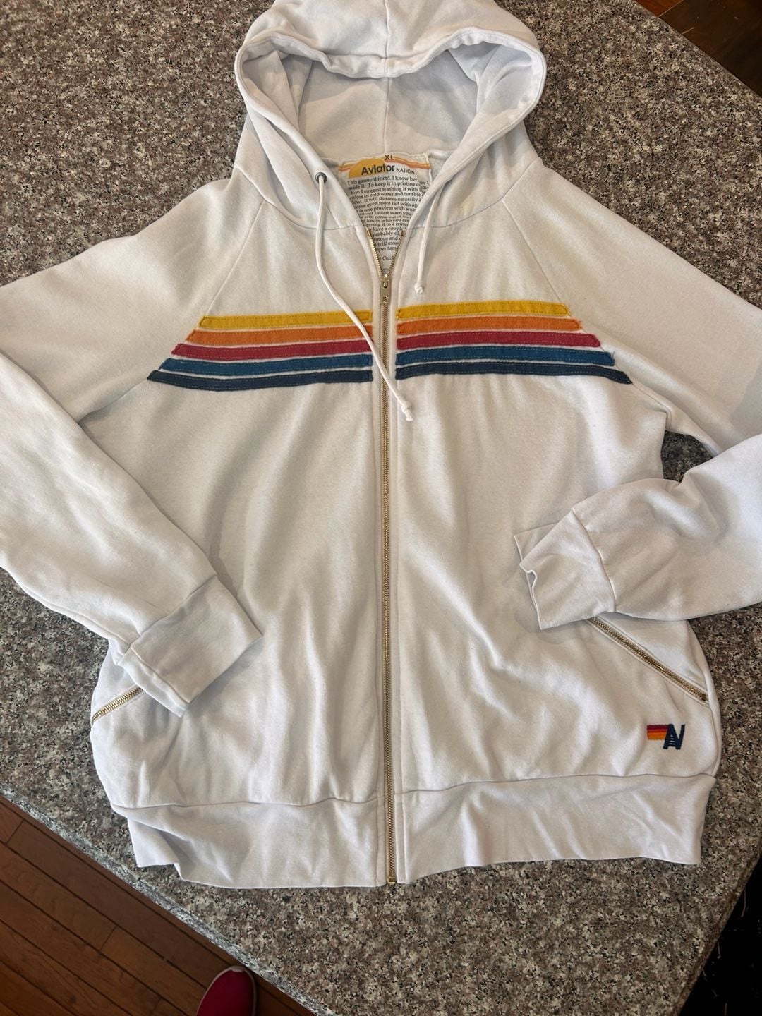 Aviator Nation 5 Stripe Zip Hoodie 5