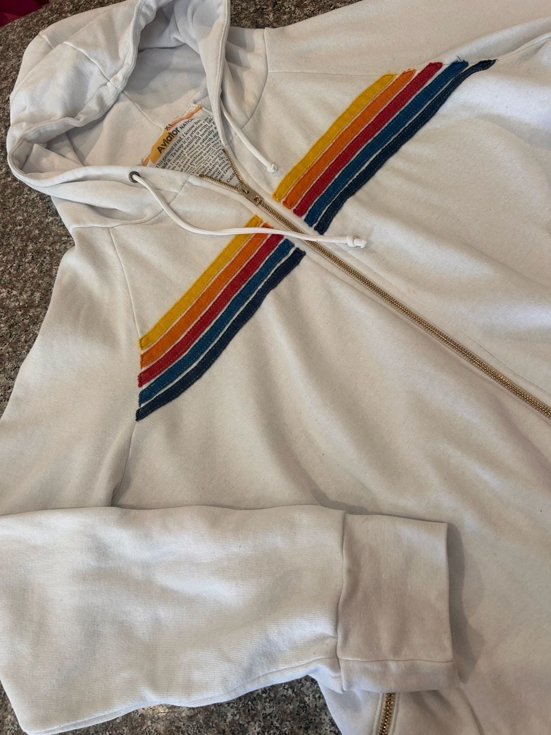 Aviator Nation 5 Stripe Zip Hoodie 7
