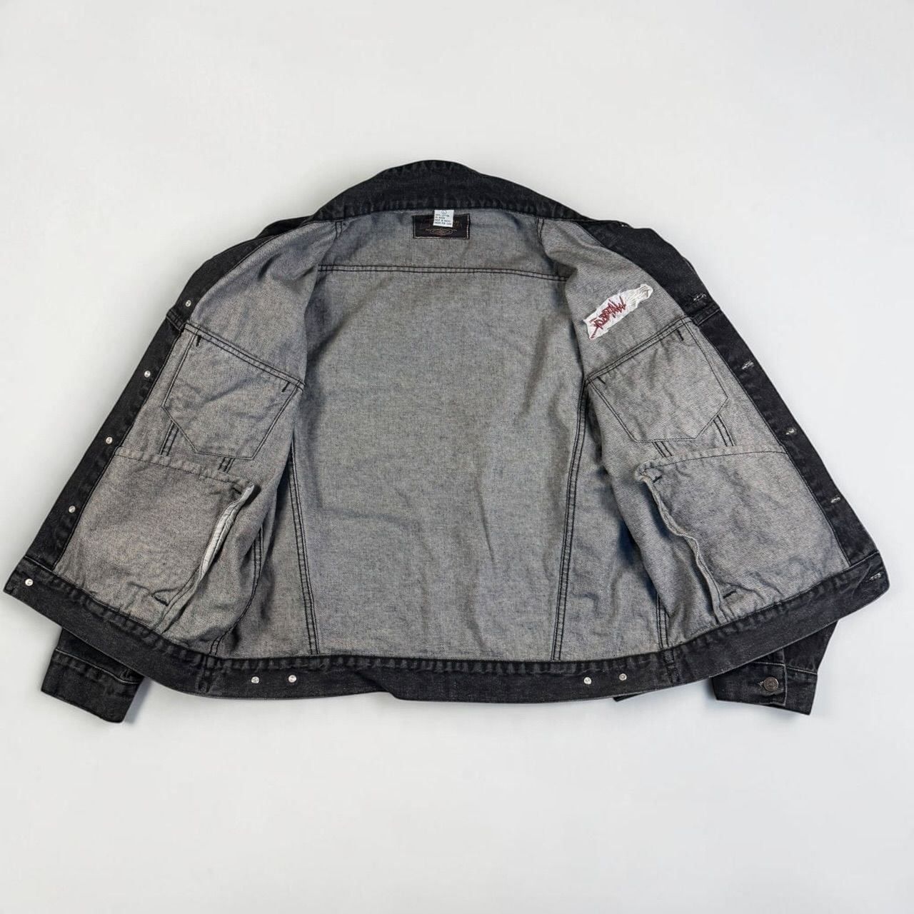 Vintage 1997 Butterfield Stage Jim Yellowhawk Buffalo Spirit Denim Jacket L 4