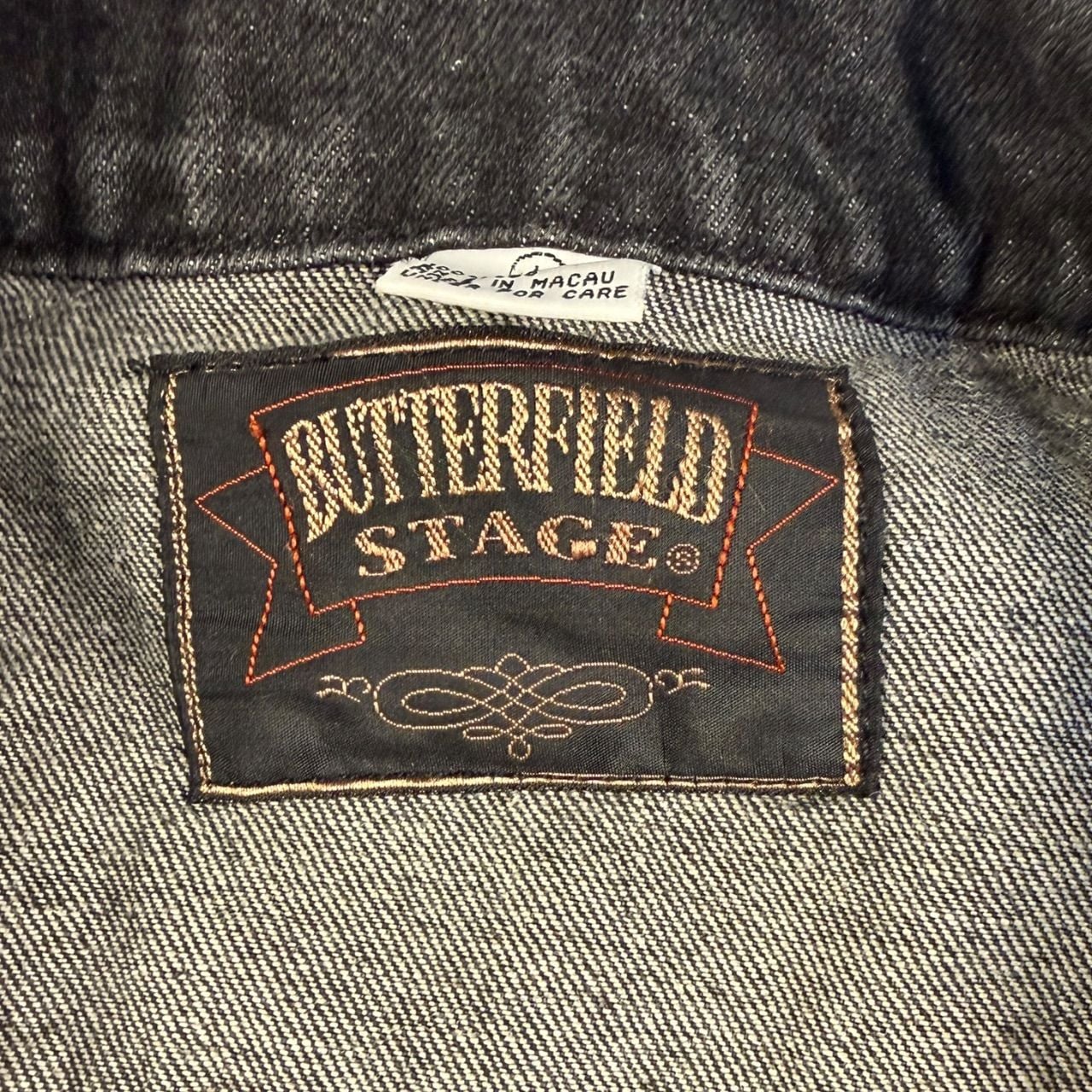 Vintage 1997 Butterfield Stage Jim Yellowhawk Buffalo Spirit Denim Jacket L 7