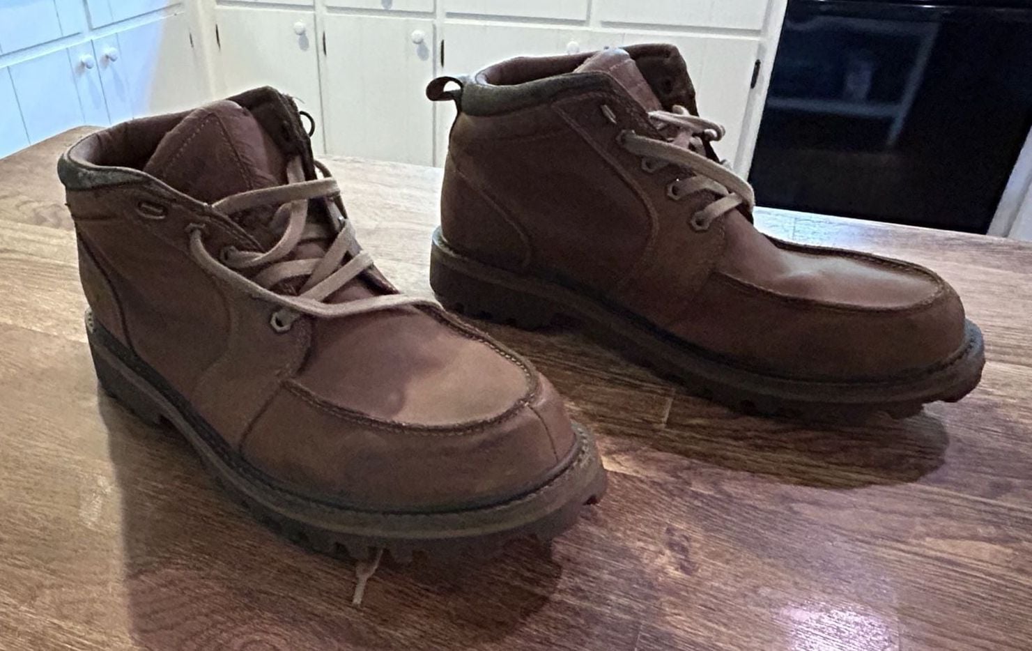 Timberland Boots Size 12M Brown Leather Moc Toe 2