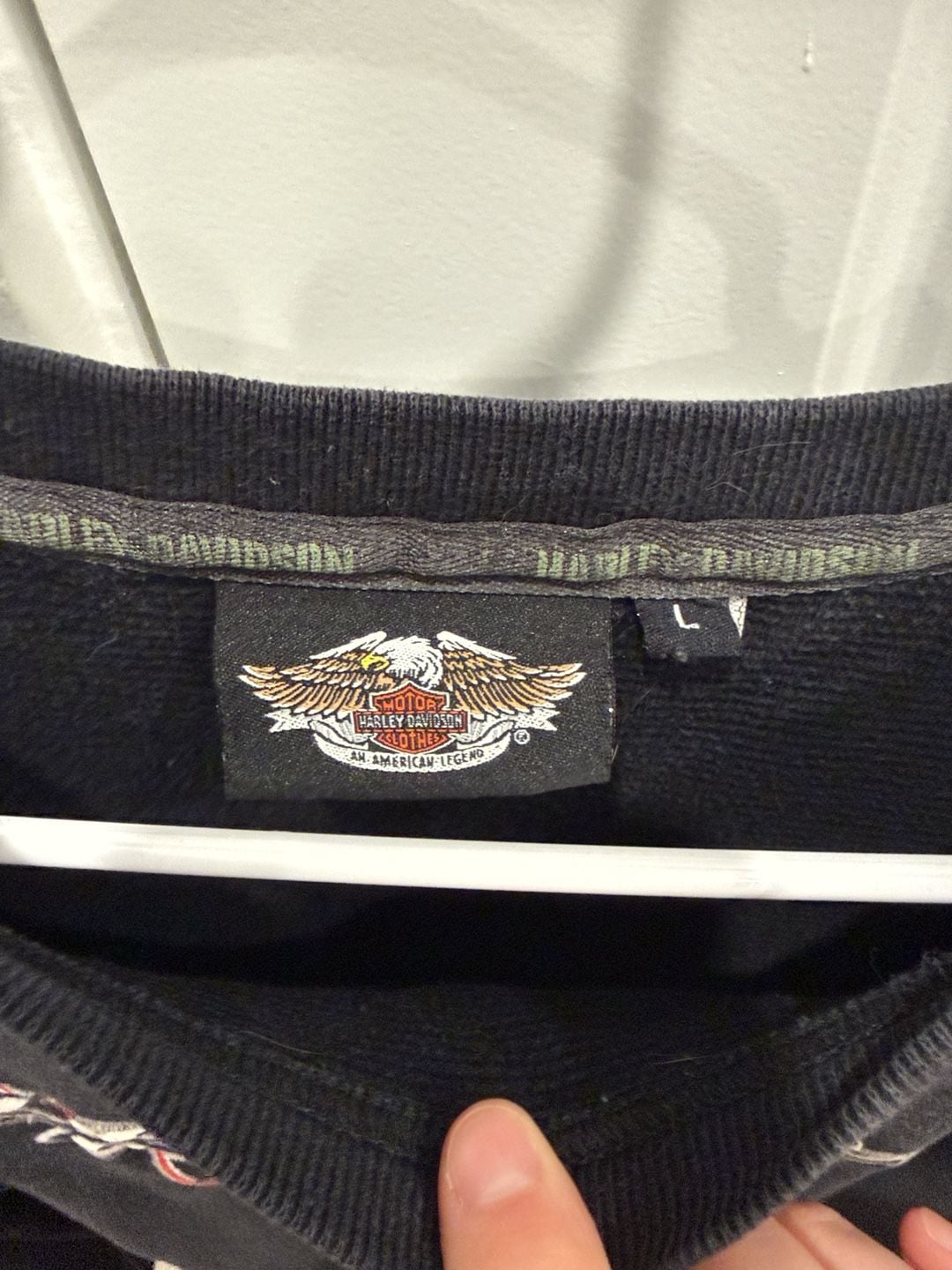 Harley Davidson Thermal Long Sleeve Shirt Size L Black Embroidered logo 3