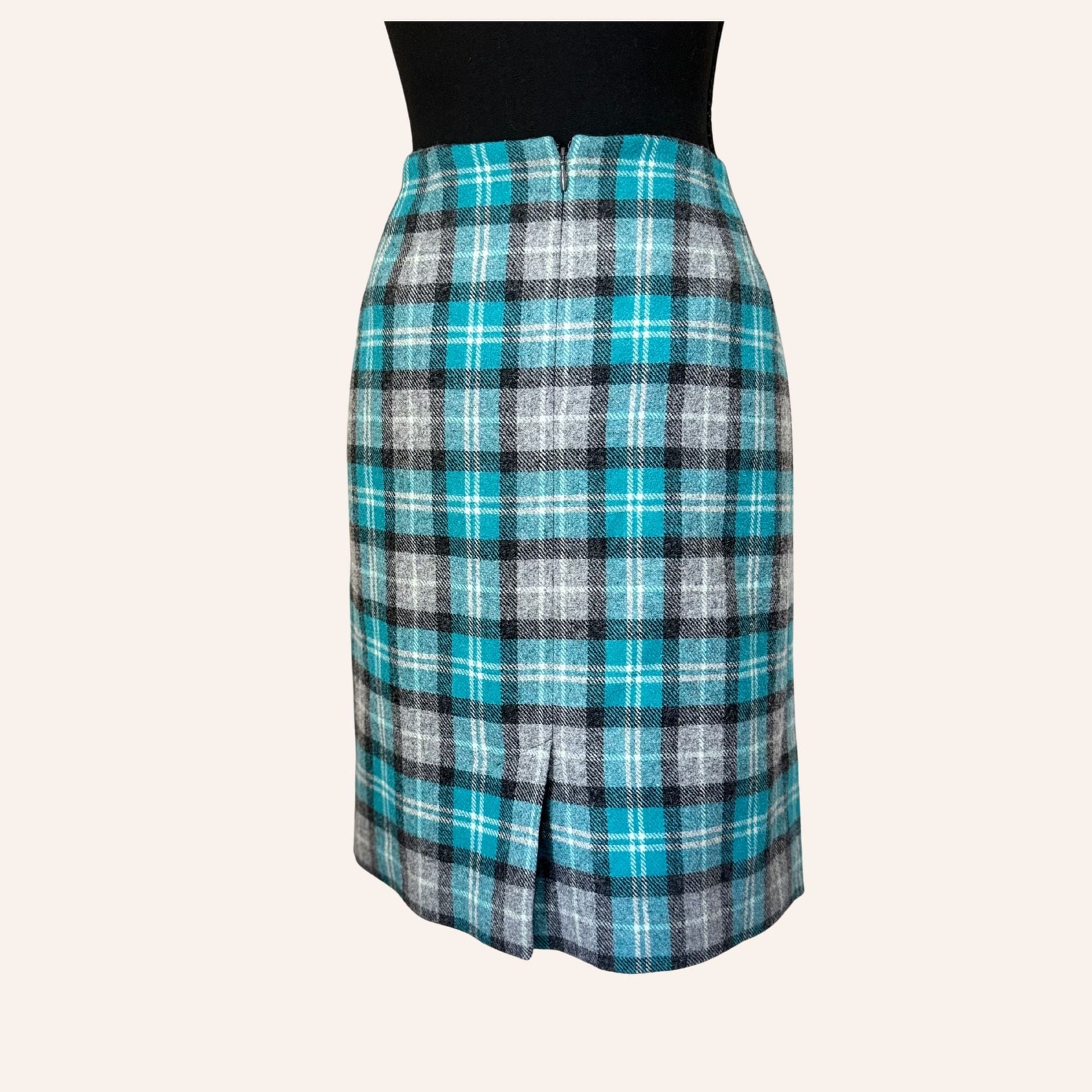 clueless gossip girl britney spears inspired turquoise plaid skirt petite 10 3