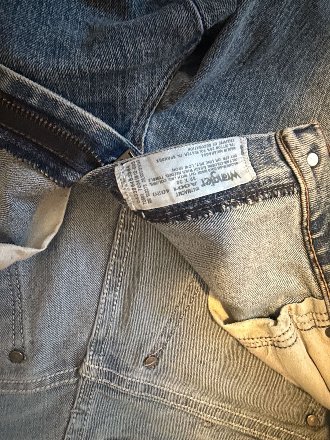 Wrangler Bootcut Jeans 32x30 Blue Cotton Blend 3