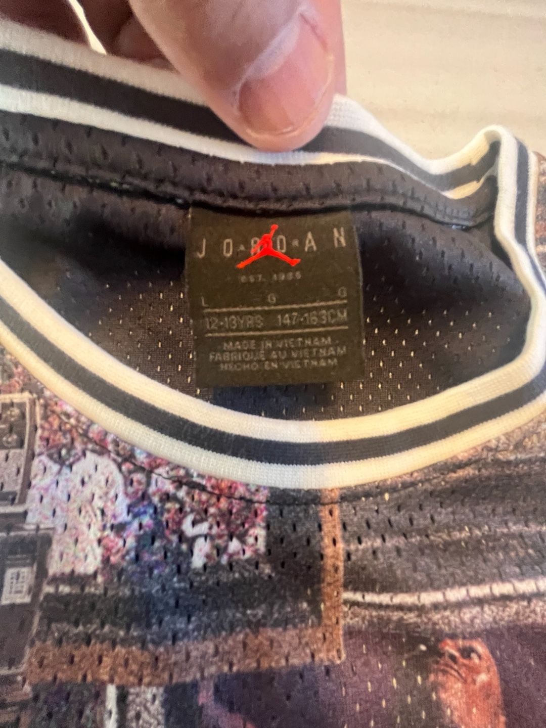Nike Jordan 23 Basketball Jersey Photo Collage New With Tags youth large 12to13 8