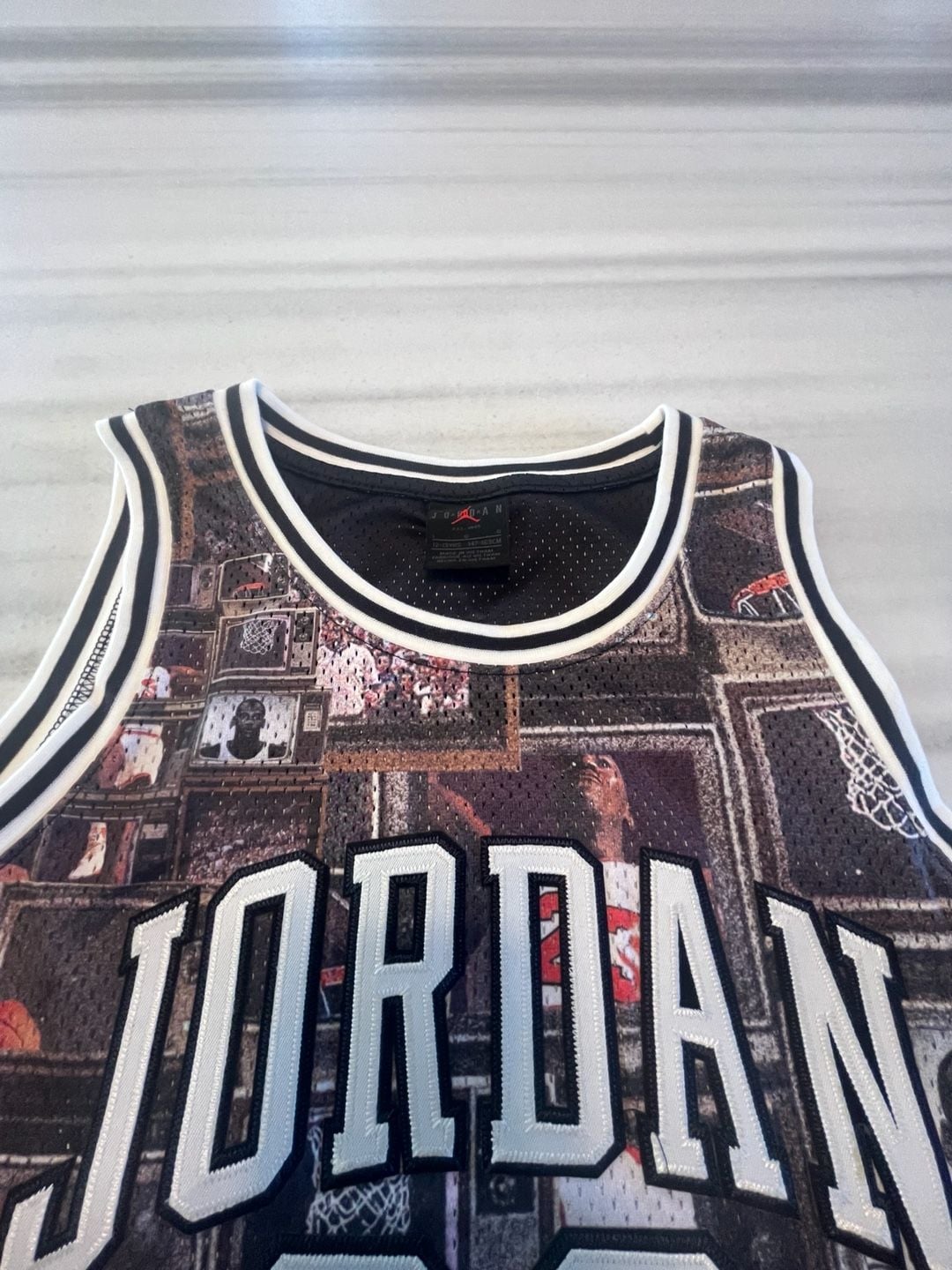 Nike Jordan 23 Basketball Jersey Photo Collage New With Tags youth large 12to13 9