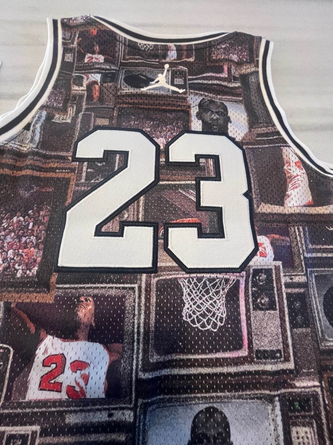 Nike Jordan 23 Basketball Jersey Photo Collage New With Tags youth large 12to13 13