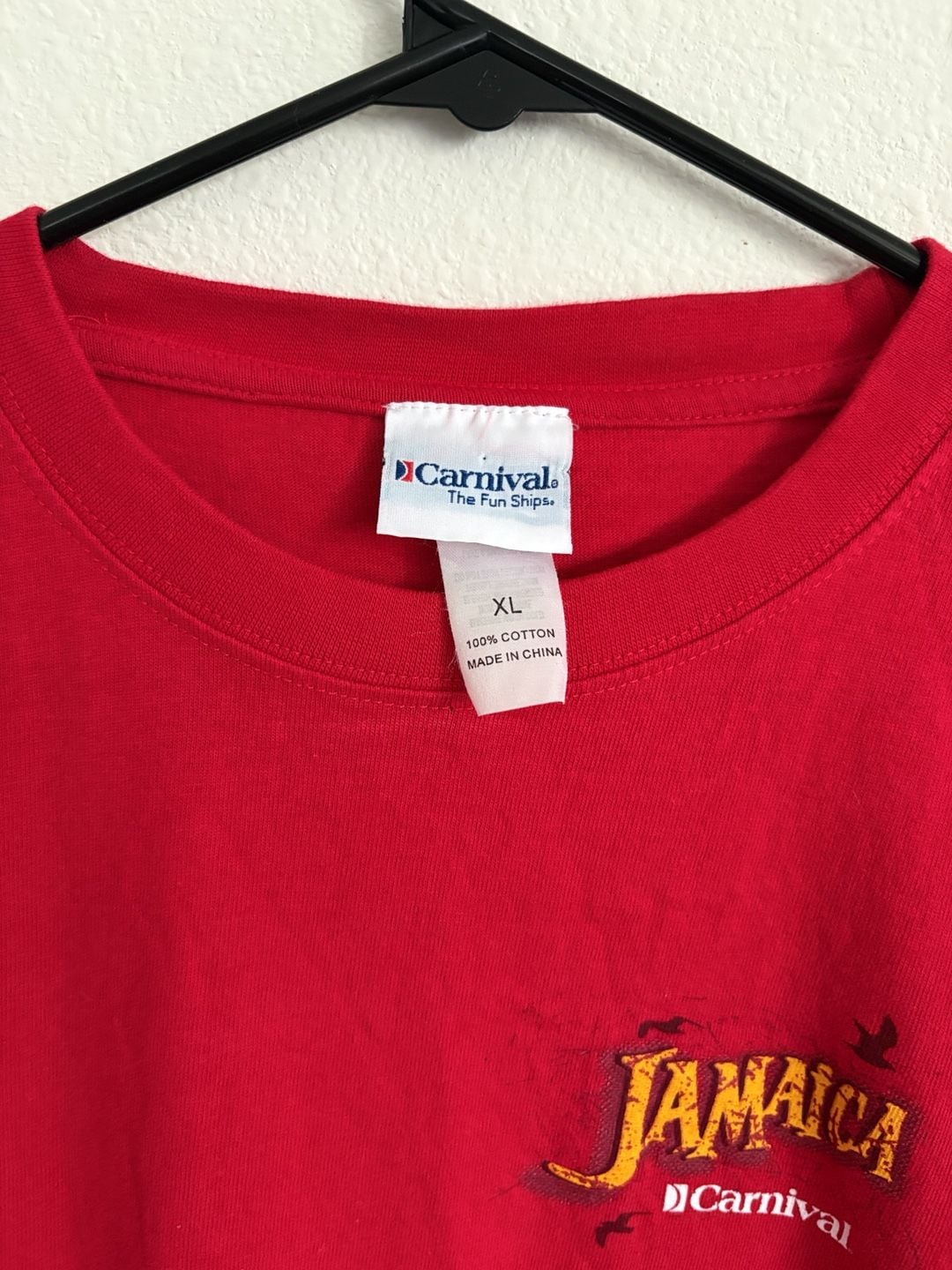 Carnival Cruise Line Jamaica T-Shirt Size XL Red Graphic Tee 5