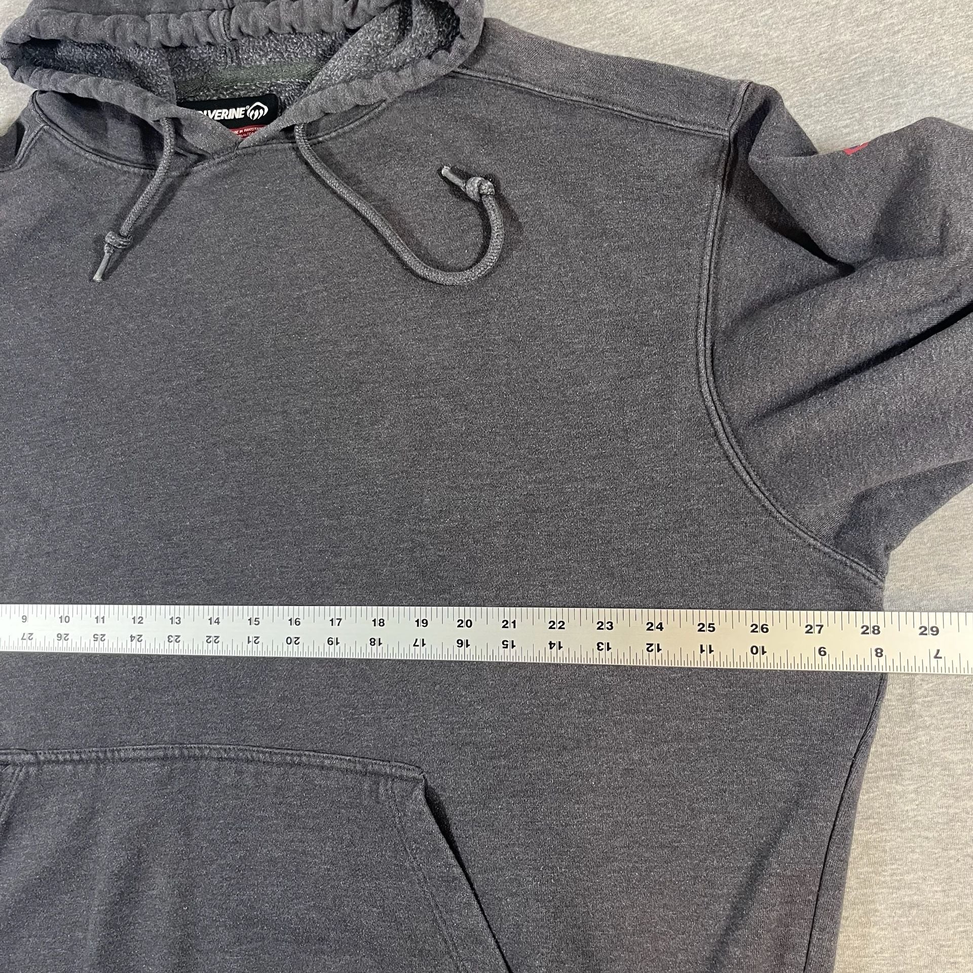 Wolverine Black USA Sleeve Logo Hoodie Sweatshirt Men’s XL 3