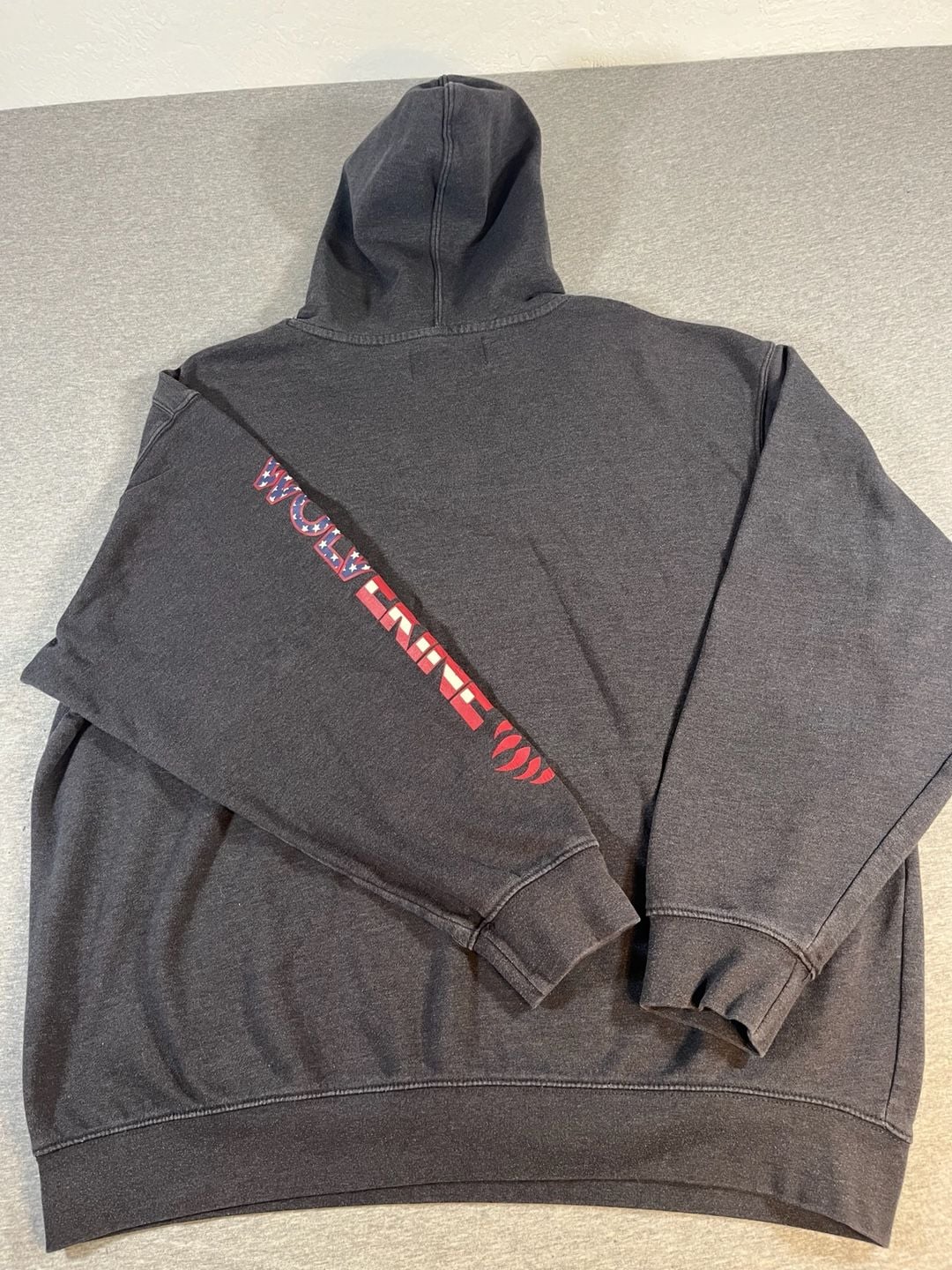 Wolverine Black USA Sleeve Logo Hoodie Sweatshirt Men’s XL 6