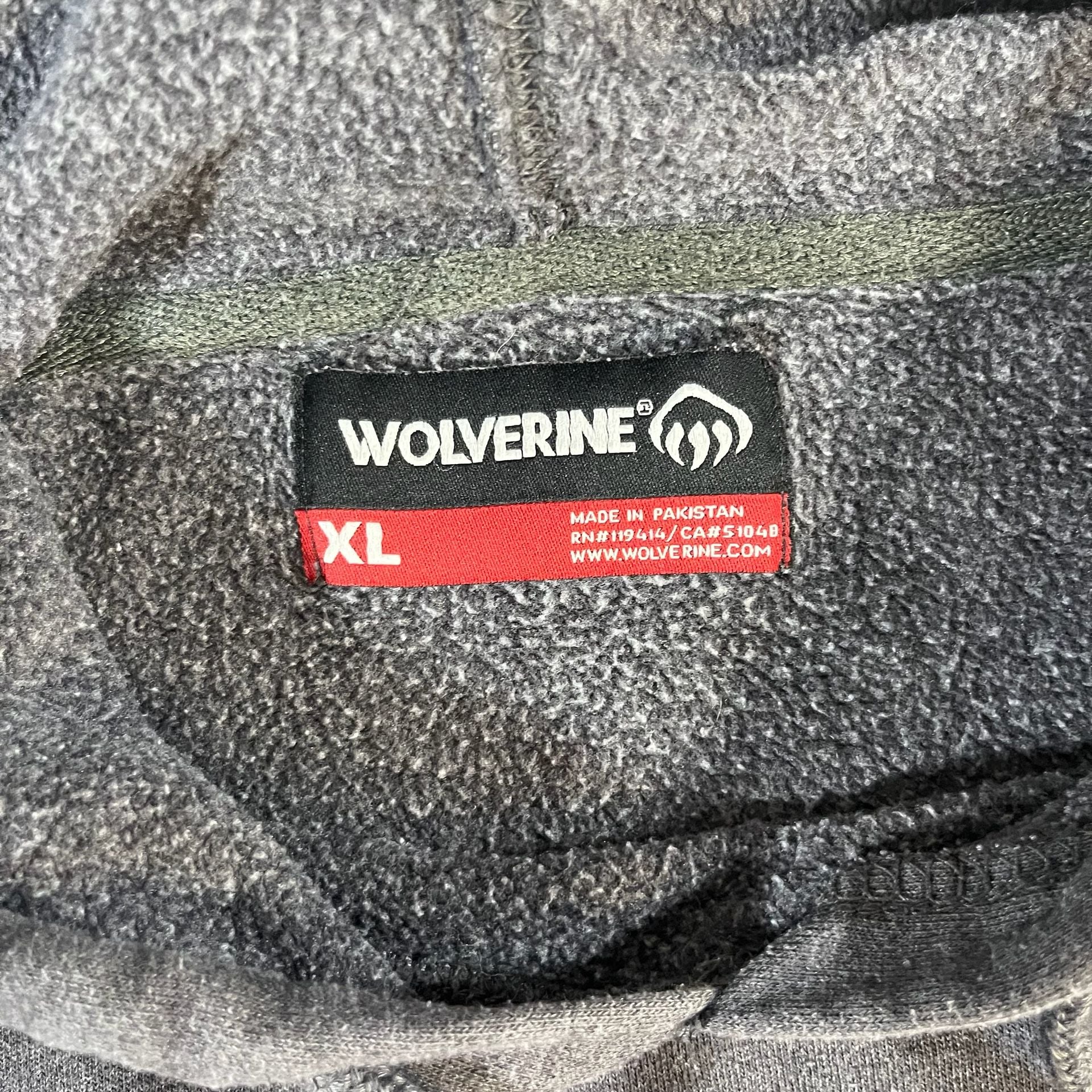 Wolverine Black USA Sleeve Logo Hoodie Sweatshirt Men’s XL 7