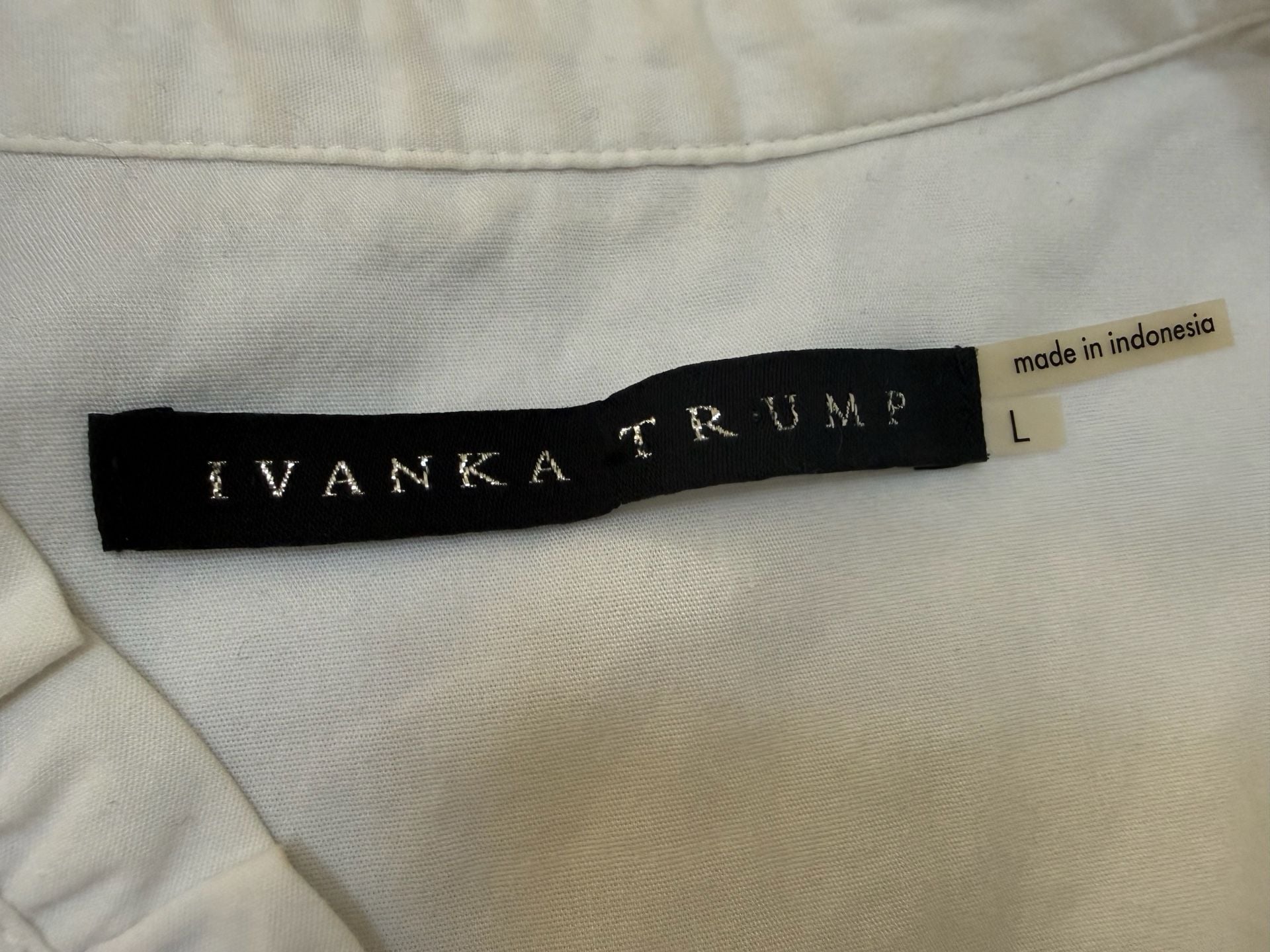 Ivanka Trump Button Down Shirt Size L White 2