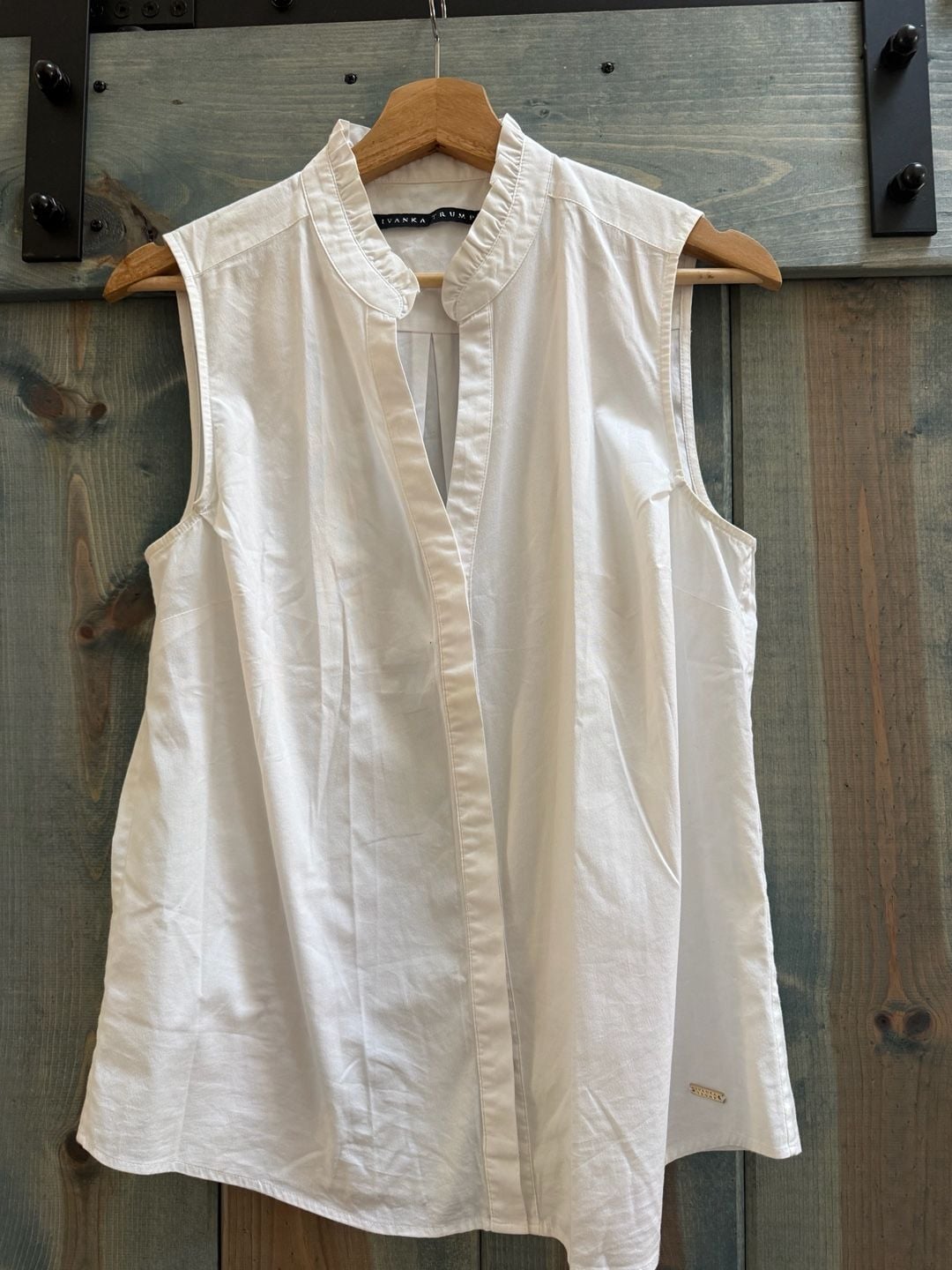 Ivanka Trump Button Down Shirt Size L White 3