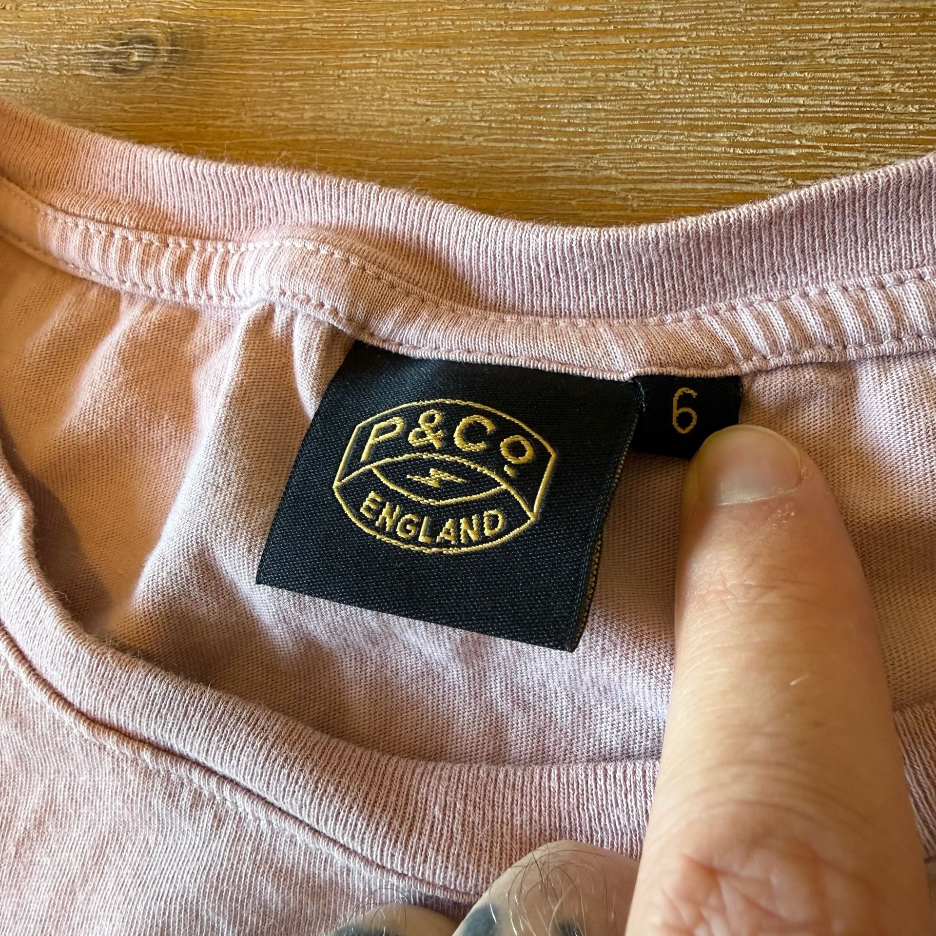 P&Co England Vibes Cropped Muscle Tank Top Dusty Pink Graphic Vest Sz UK 6 US 2 4