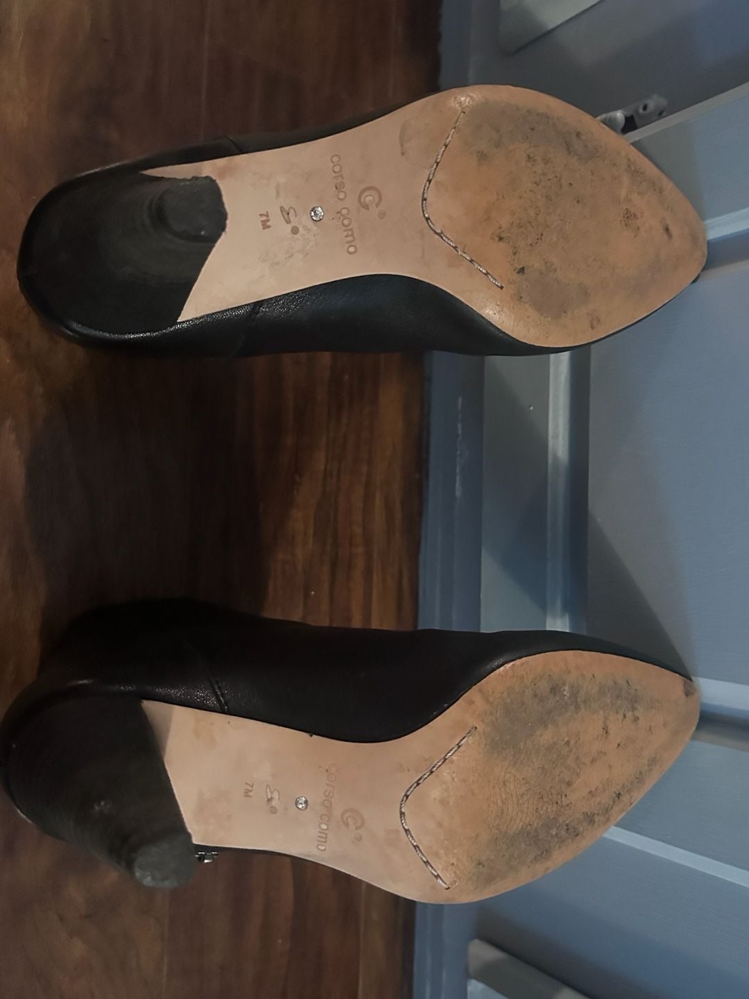 Corso Como Black Leather Ankle Boots 8