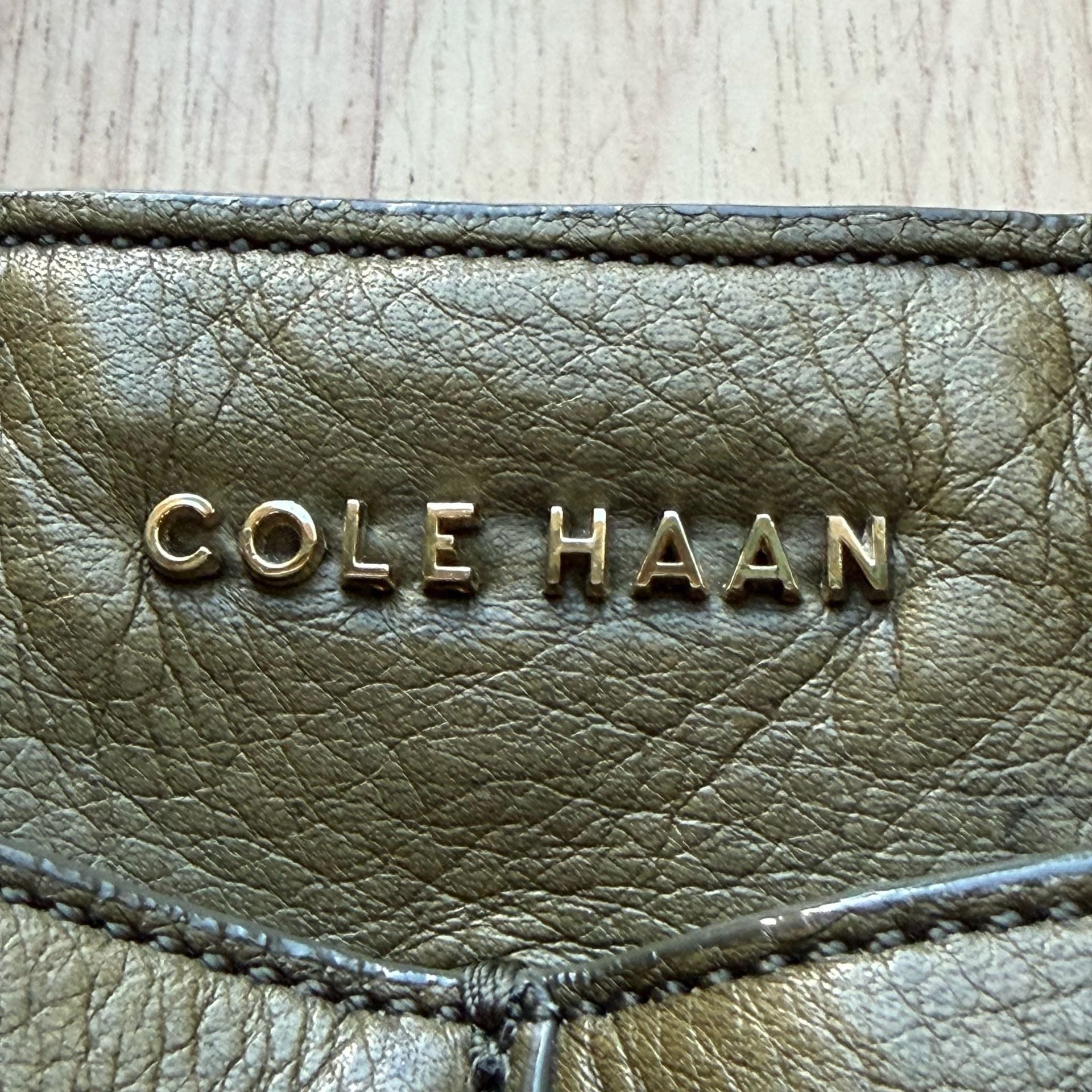 Cole Haan Olive Green Leather Crossbody Bag 3
