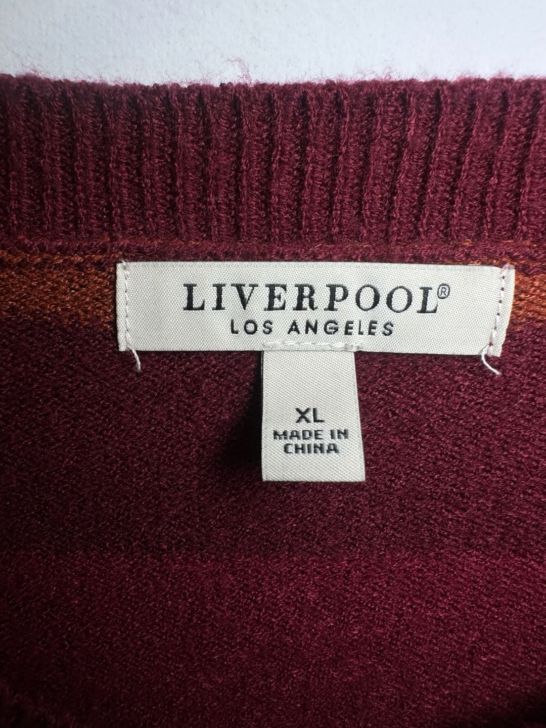 Liverpool Los Angeles Striped Crew Neck Sweater Size XL 3